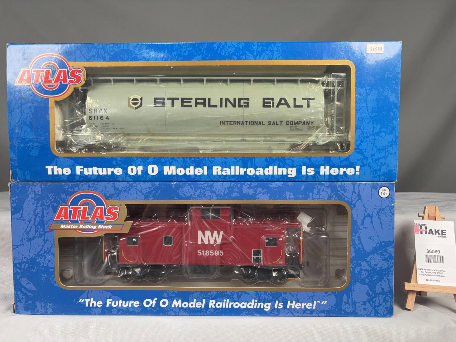 2 Atlas O Scale Hopper & Caboose Cars w/OB's - 2