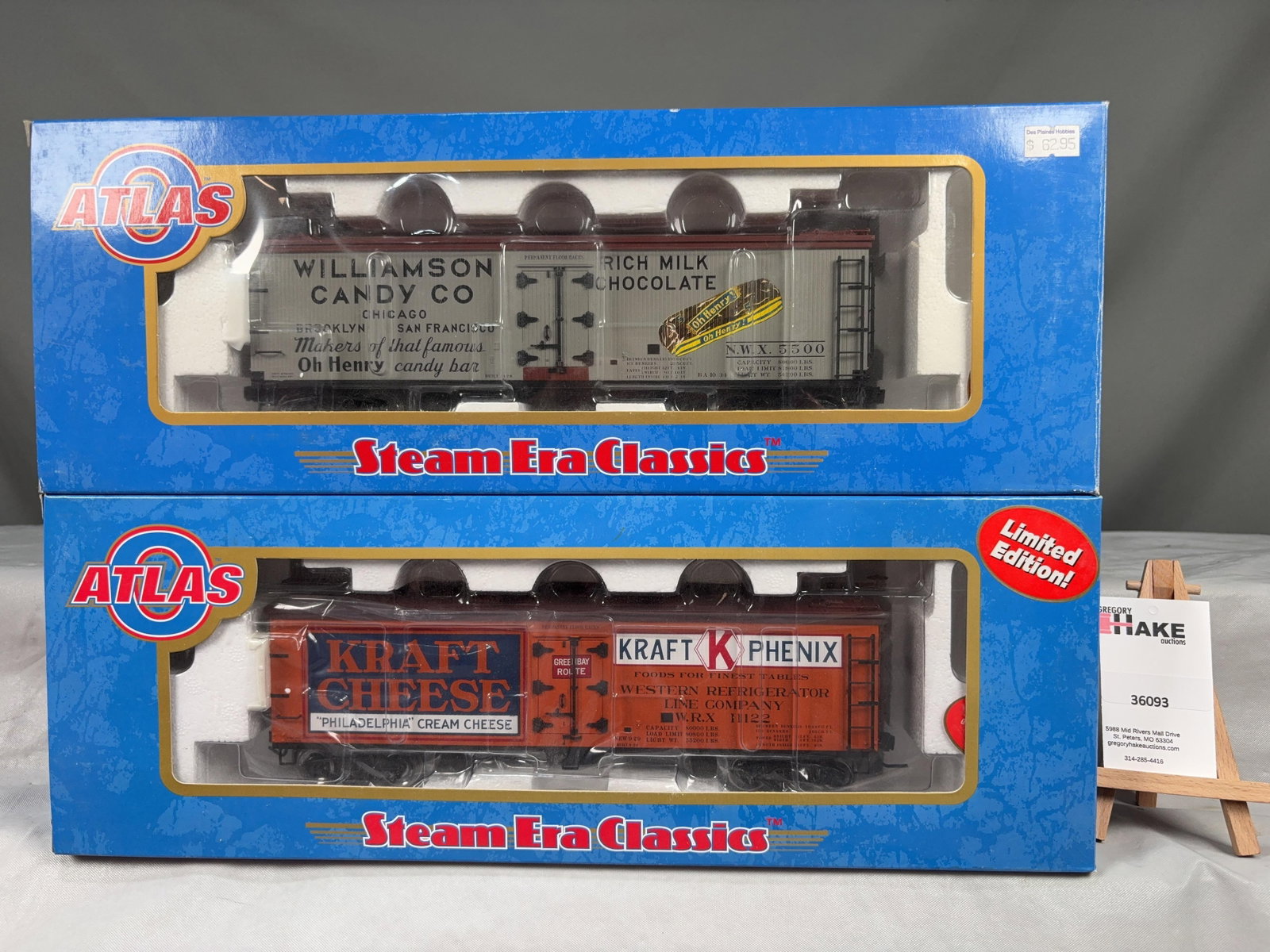 2 Atlas O Scale Refrigerator & Reefer Cars w/OB's - 2