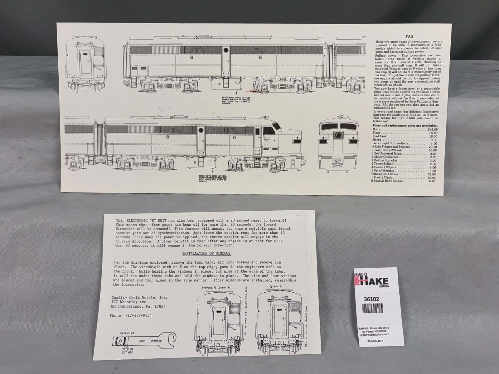 Weaver FA-2 Diesel Locomotive B Unit New Haven 6601 w/OB - 3
