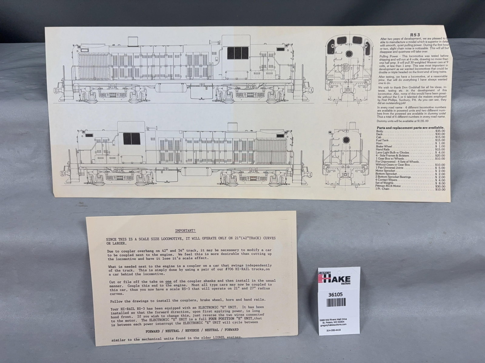 Weaver RS-3 Diesel Locomotive Southern 5509 w/OB - 3