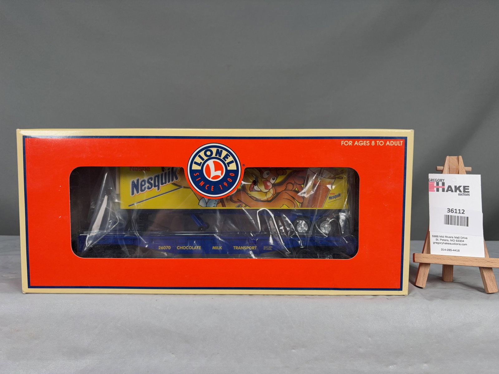 Lionel Nestle Nesquik Flatcar w/Trailer 26070 w/ OB - 2