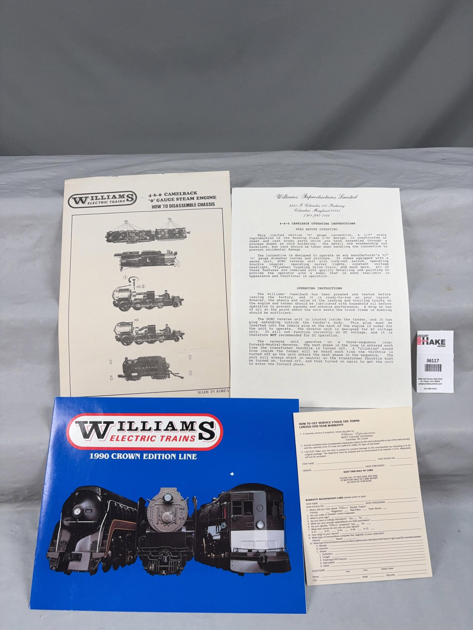 Williams Reading 3 Rail Camelback 5017 w/OB - 4
