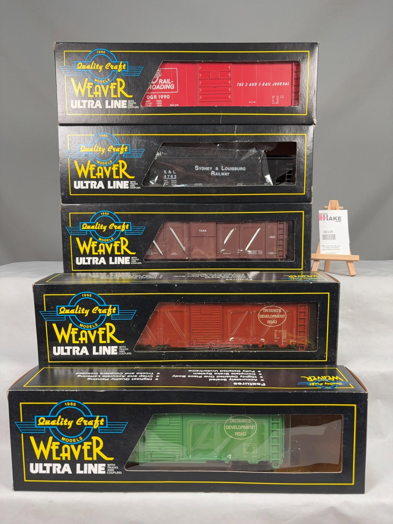 Five Weaver Commemorative Cars w/OB's - 2