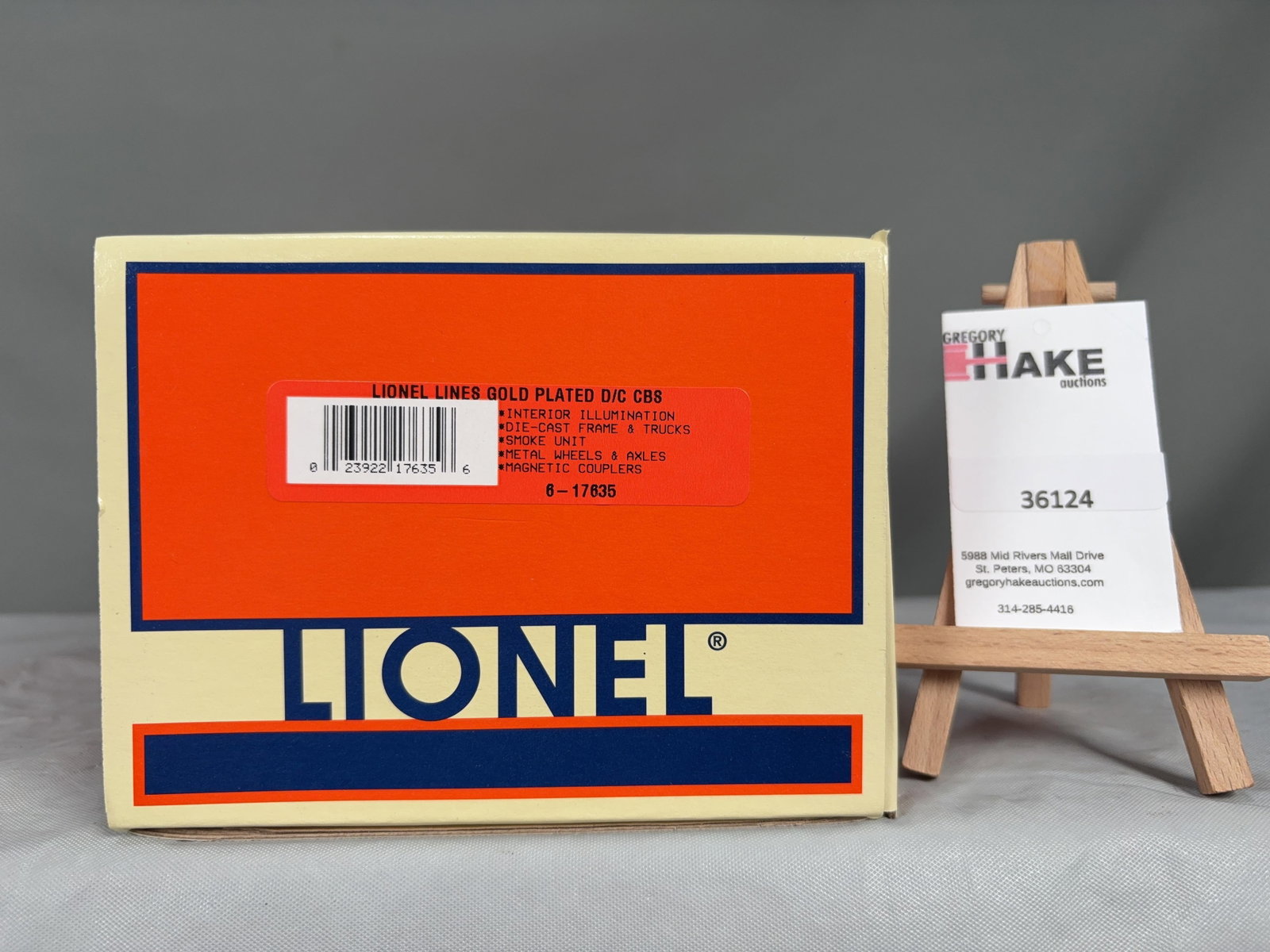 Lionel Lines Gold Plated D/C CBS 17635 w/ OB: Lionel Lines Gold Plated D/C CBS 17635 w/ OB, C10 � Size 14x6x5