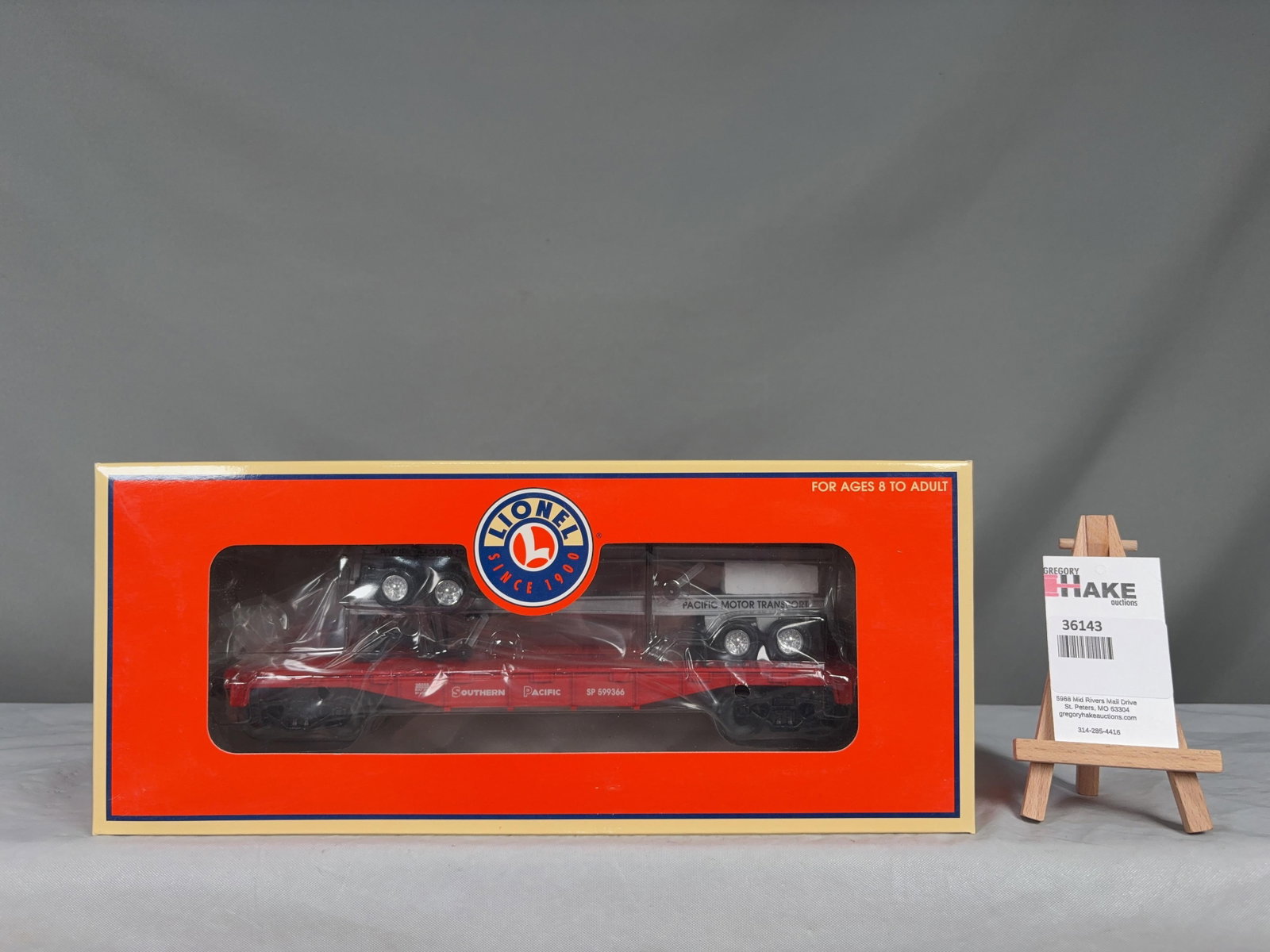 Lionel Southern Pacific Flat Car w/Trailer Frames 26058 w/ OB - 2