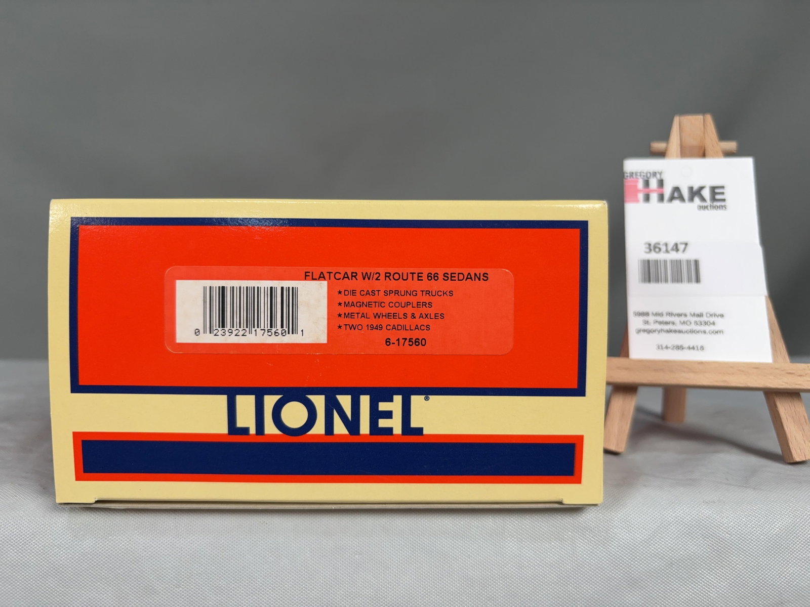 Lionel Flat Car w/Route 66 Sedans 17560 w/ OB (1 of 2)