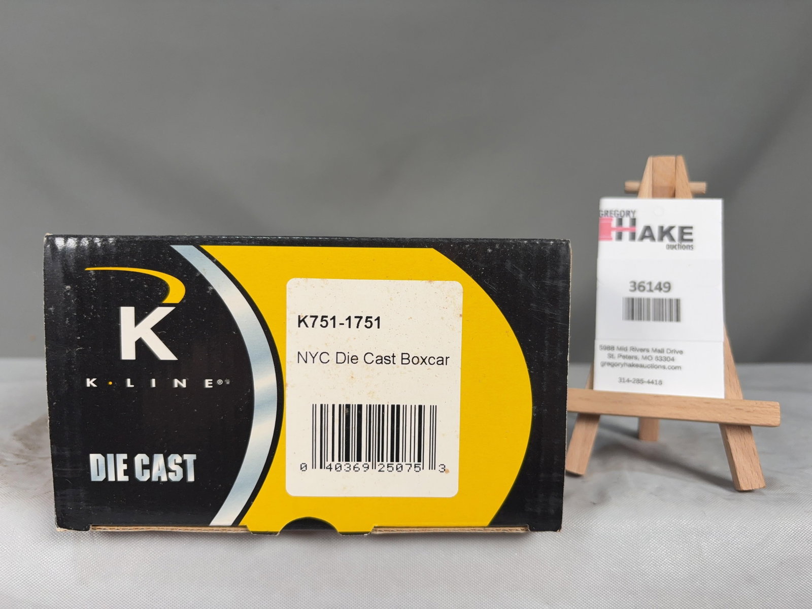 K-LIne NYC Die Cast Boxcar K751-1751 w/OB: K-LIne NYC Die Cast Boxcar K751-1751 w/OB, C9 � Size 16x6x4