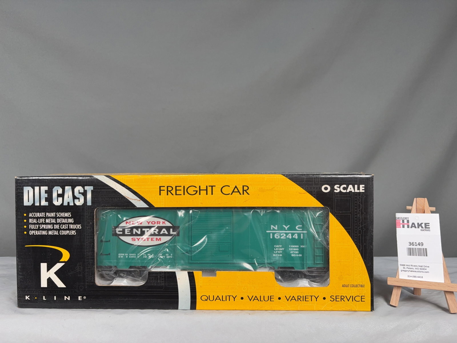 K-LIne NYC Die Cast Boxcar K751-1751 w/OB - 2