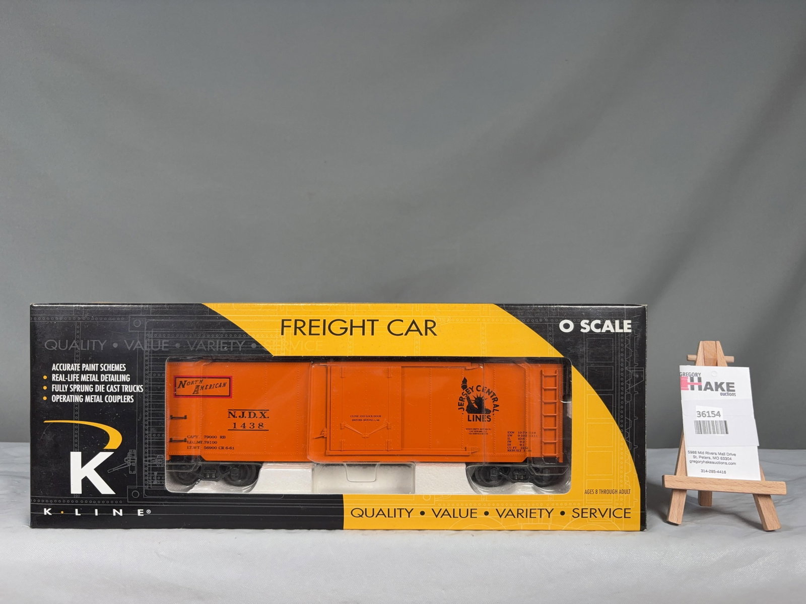 K-Line Jersey Central Lines Scale Boxcar K761-1232 w/ OB - 2