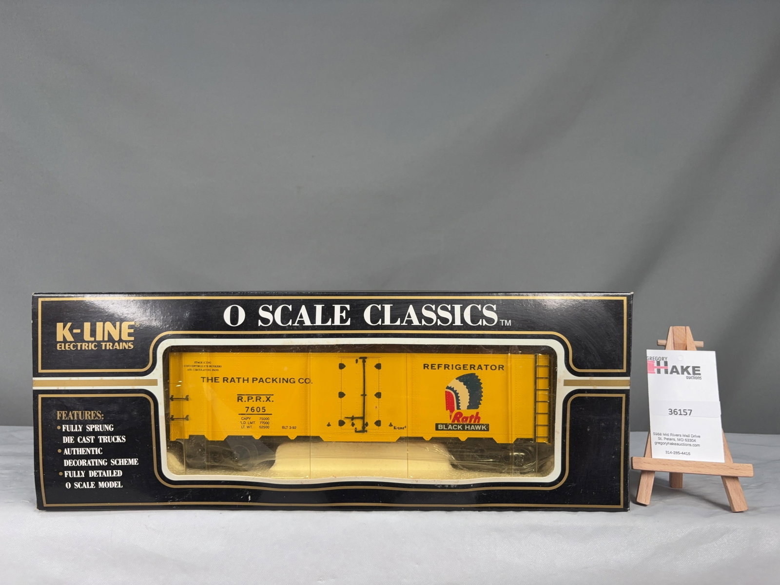 K-Line O Scale Reefer Rath K7605 w/ OB - 2