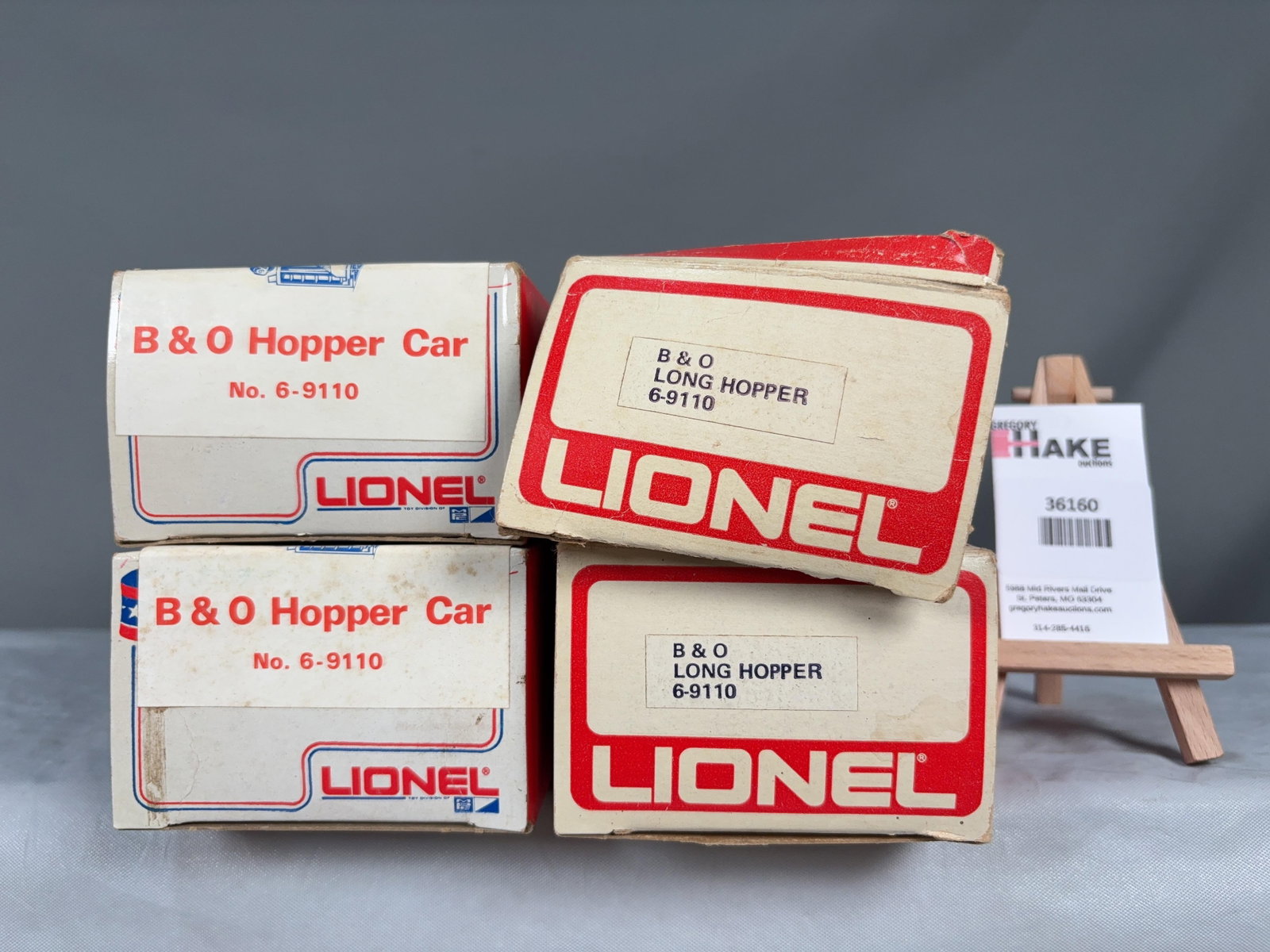 Lionel Set of Four B&O Hopper Cars 9110 w/OB's (1 of 2)