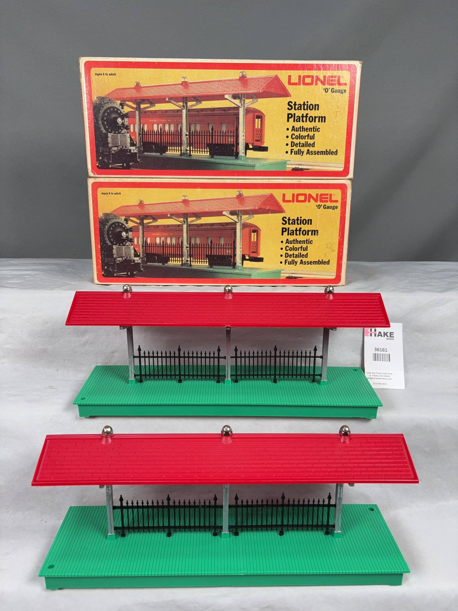 Lionel Grain Elevator Building Kit 12726 and 2 O Gauge Station Platforms 2256 w/OB's - 4