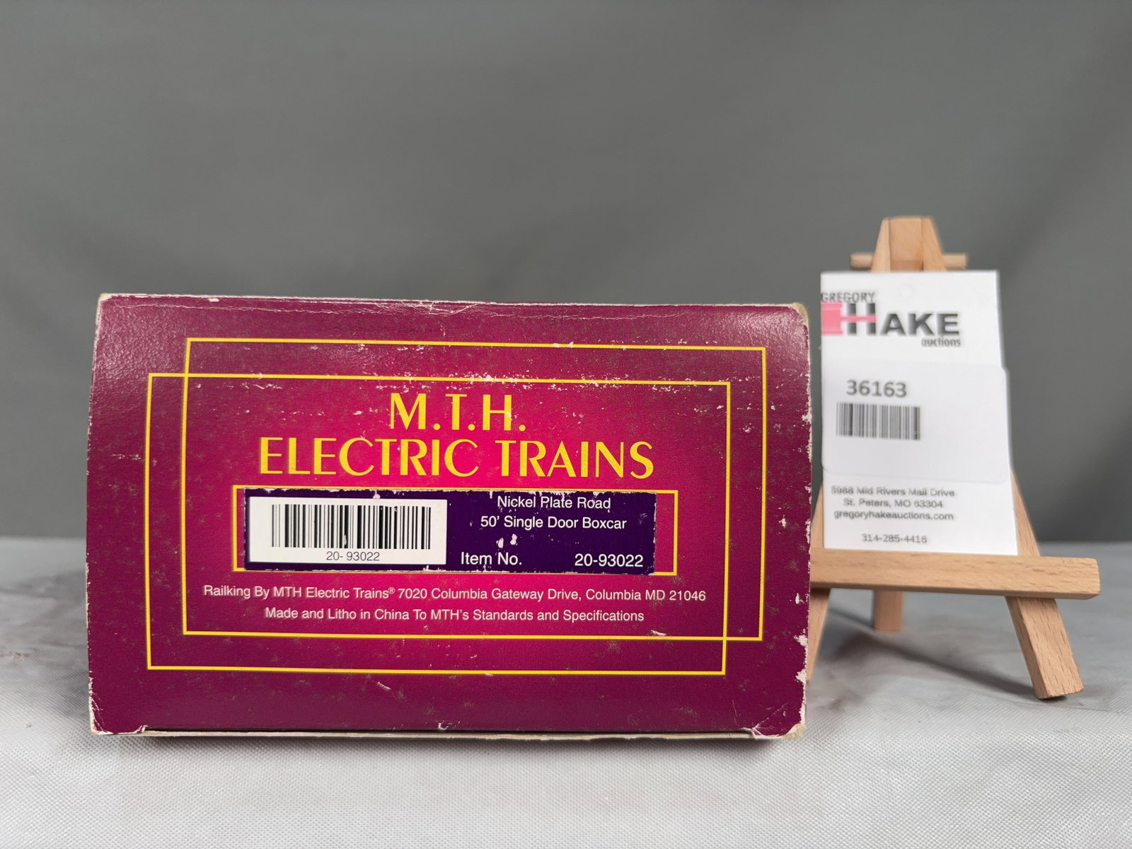 MTH Nickel Plate Road 50' Single Door Boxcar 20-93022 w/ OB: MTH Nickel Plate Road 50' Single Door Boxcar 20-93022 w/ OB, C9. � Size 16x6x4