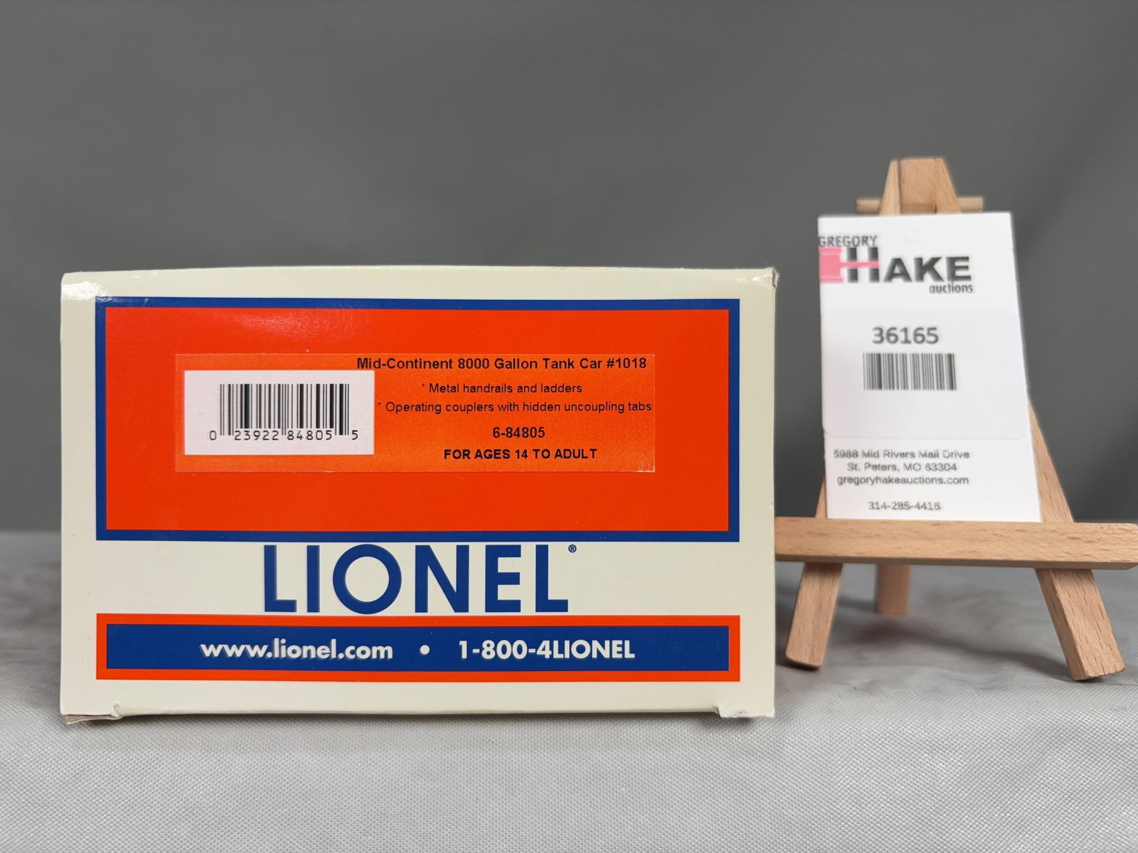Lionel Mid-Continent 8000 Gallon Tank Car 84805 w/ OB: Lionel Mid-Continent 8000 Gallon Tank Car 84805 w/ OB, C9. � Size 12x6x4