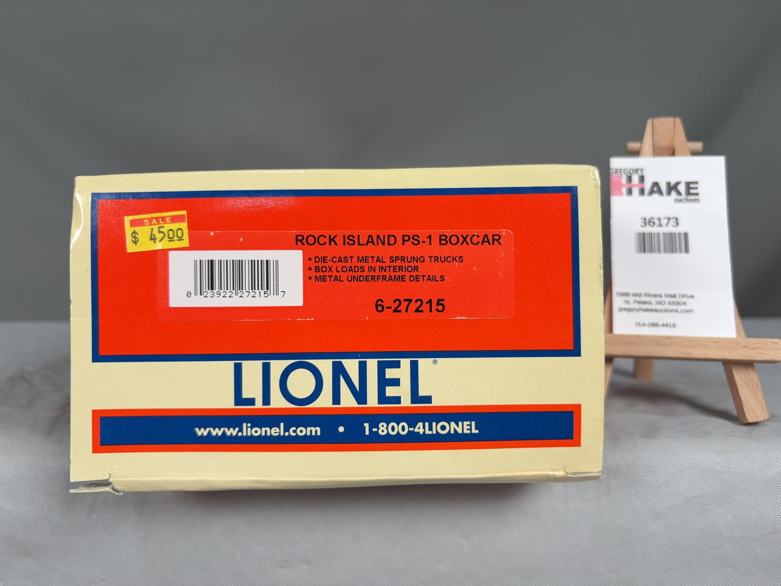 Lionel Rock Island PS-1 Boxcar 27215 w/ OB: Lionel Rock Island PS-1 Boxcar 27215 w/ OB, C9. � Size 15x6x4