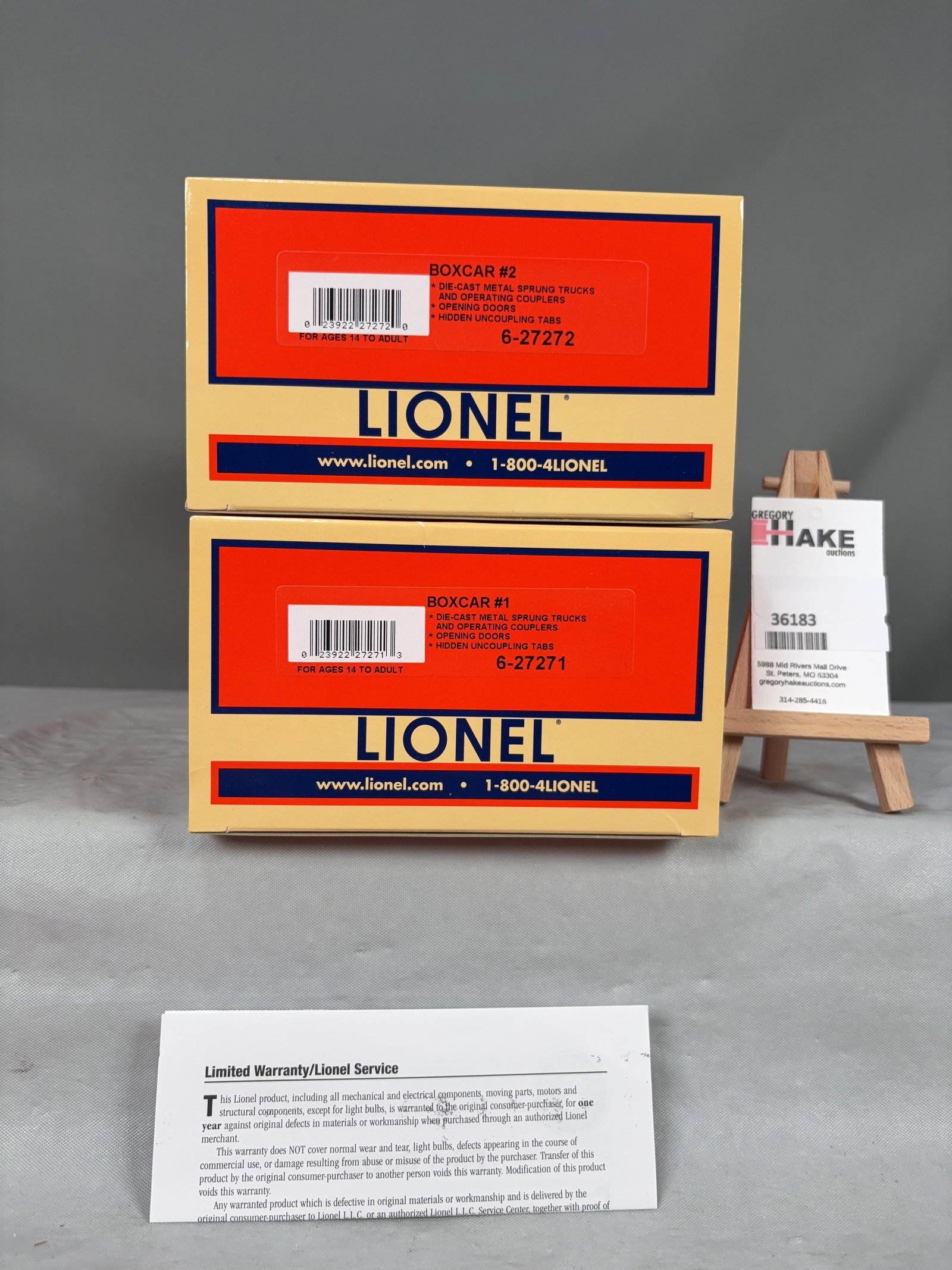 Lionel B&O PS-1 Boxcar 2 pack 27270 w/ OB - 2