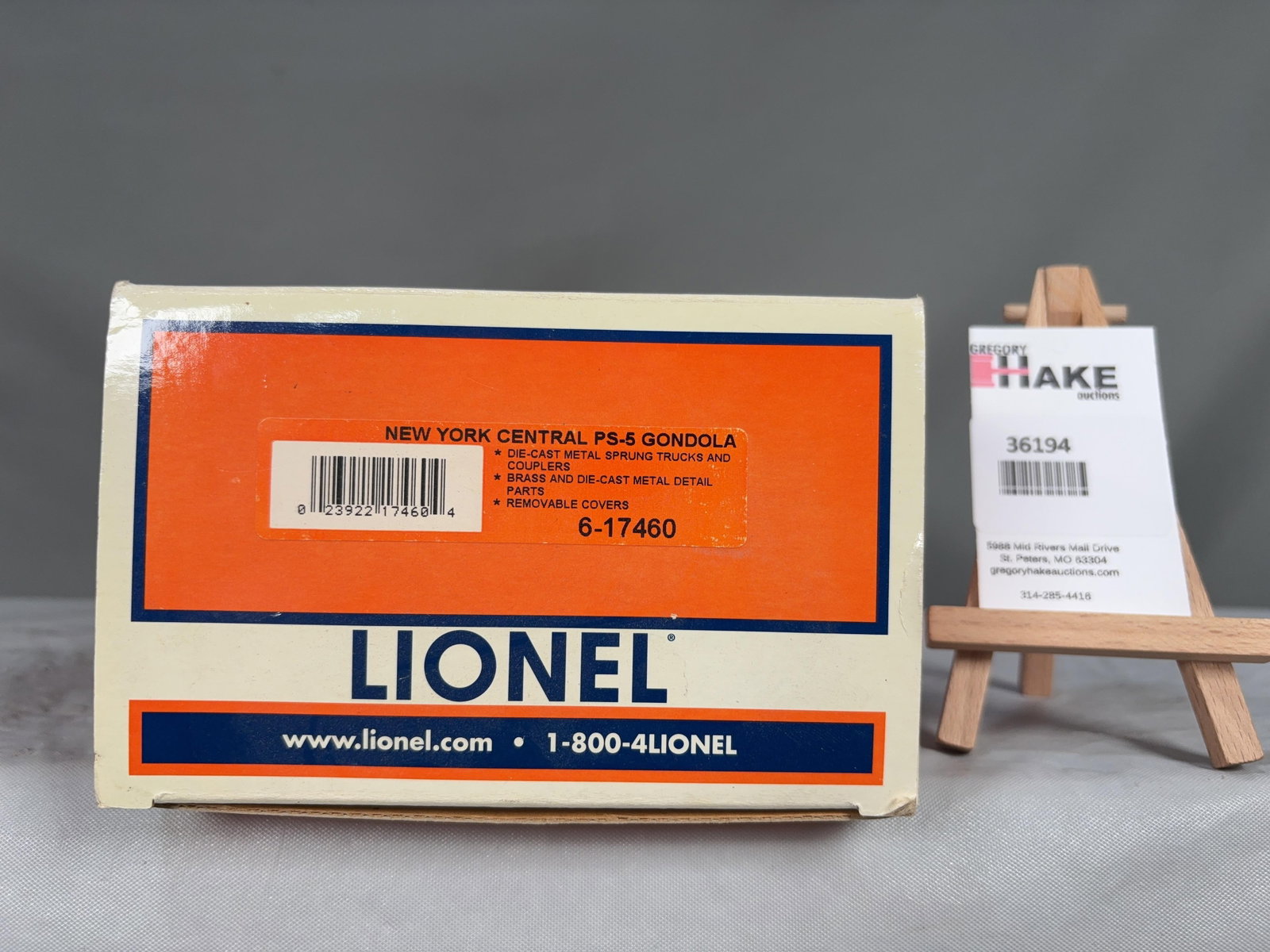 Lionel New York Central PS-5 Gondola 17460 w/ OB: Lionel New York Central PS-5 Gondola 17460 w/ OB, C9.� Size 17x6x4