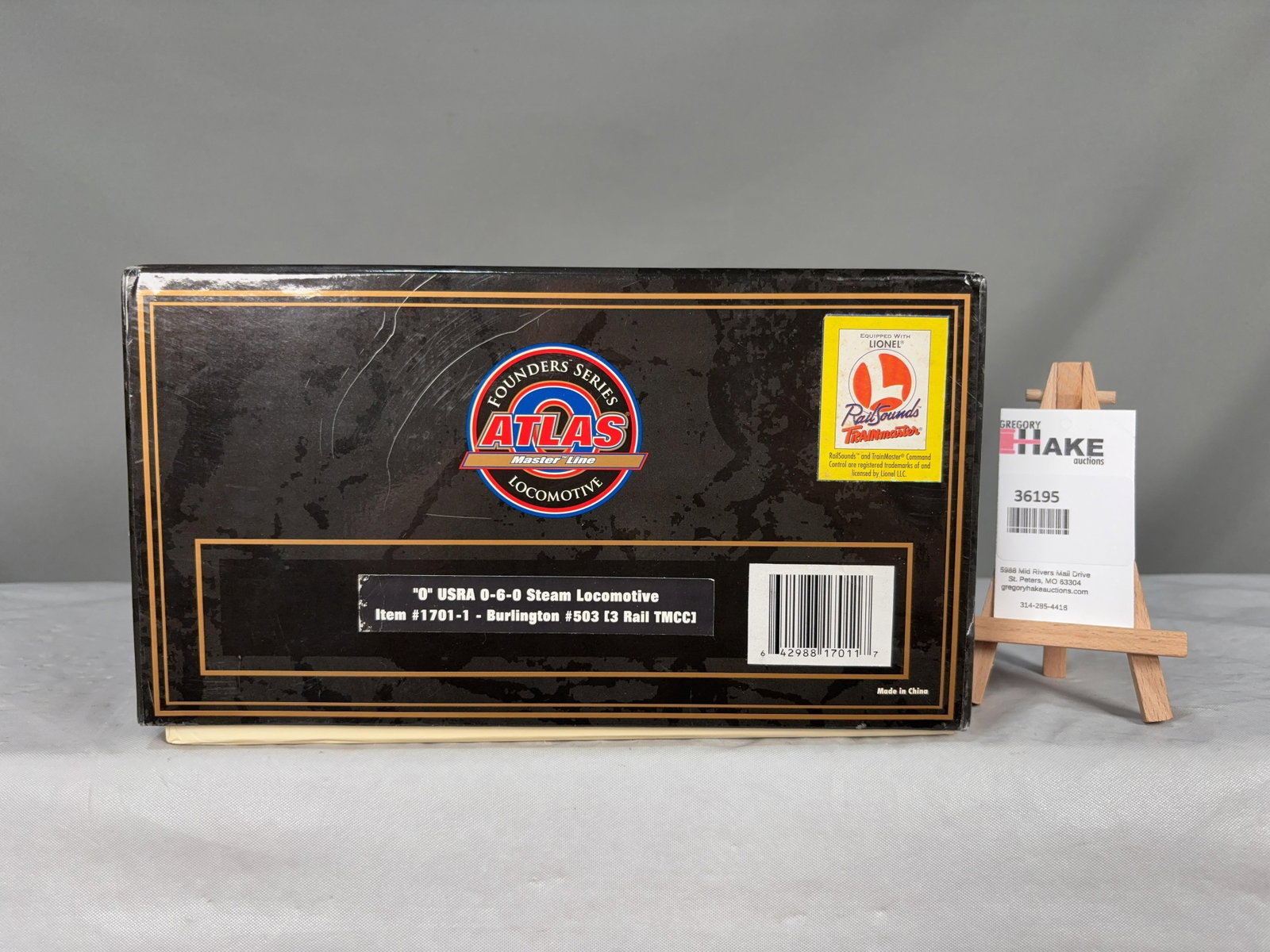 Atlas O USRA 0-6-0 Steam Locomotive Burlington 503 3 Rail 1701-1 w/OB: Atlas O USRA 0-6-0 Steam Locomotive Burlington 503 3 Rail 1701-1 w/OB, C8 Size 15x11x7