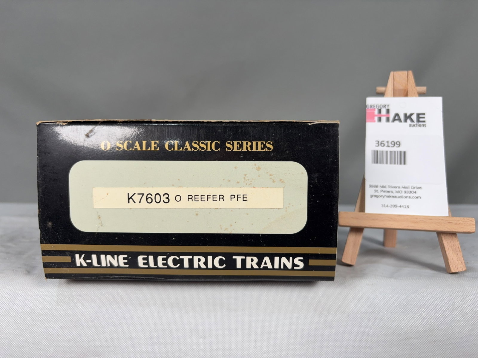 K-Line O Scale Reefer PFE K7603 w/OB: K-Line O Scale Reefer PFE K7603 w/OB, C8. � Size 16x6x4