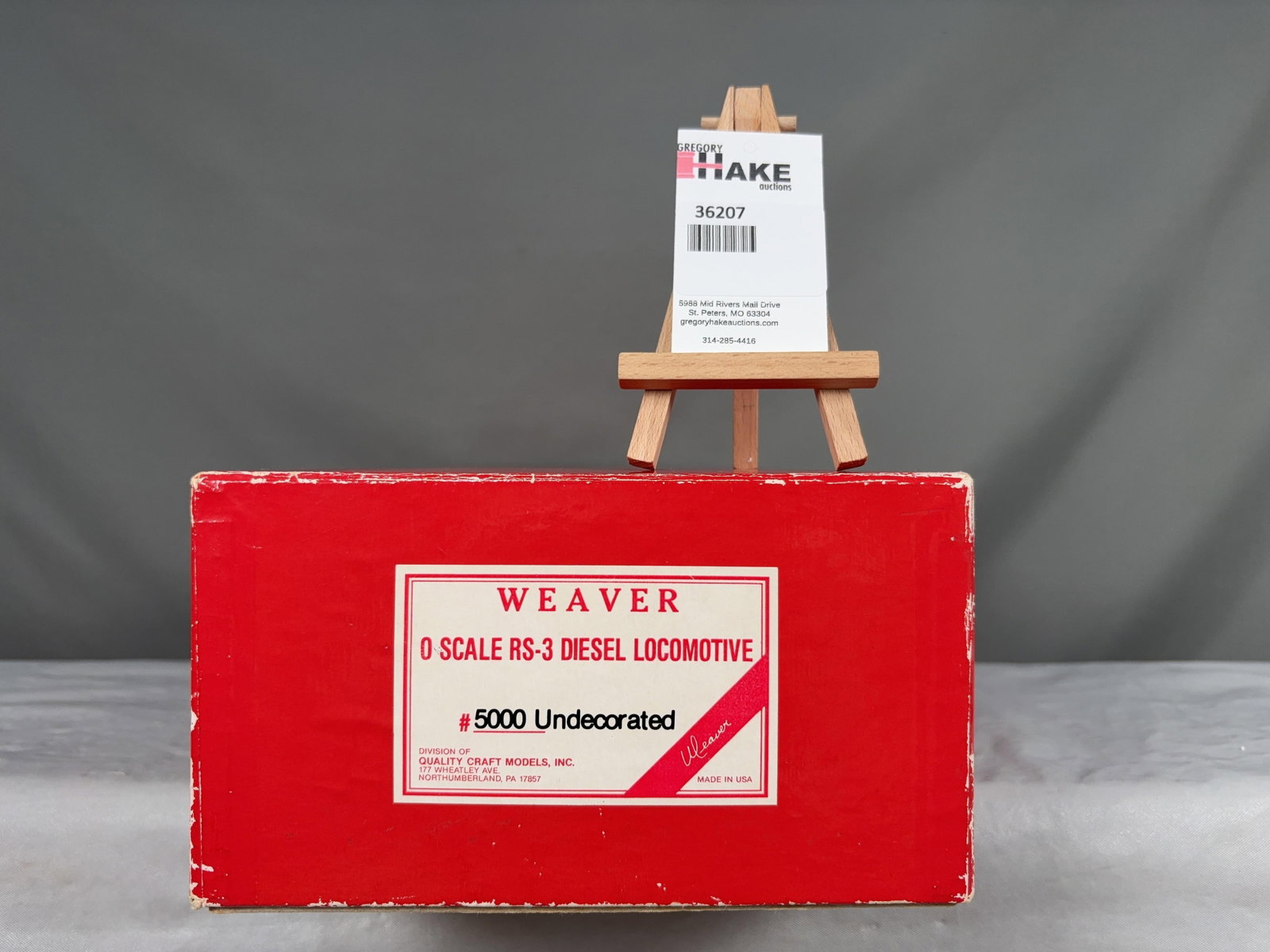 Weaver O Scale RS-3 Diesel Locomotive Undecorated 5000 w/OB: Weaver O Scale RS-3 Diesel Locomotive Undecorated 5000 w/OB, C8. � Size 19x9x5