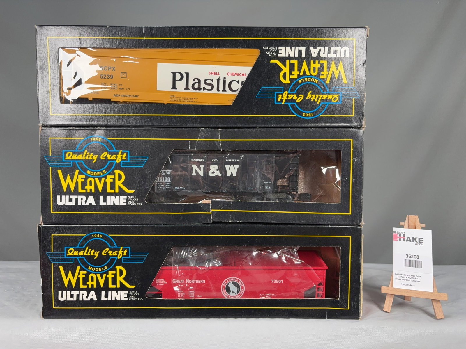 Weaver Set of 3 Cars w/OB's - 2