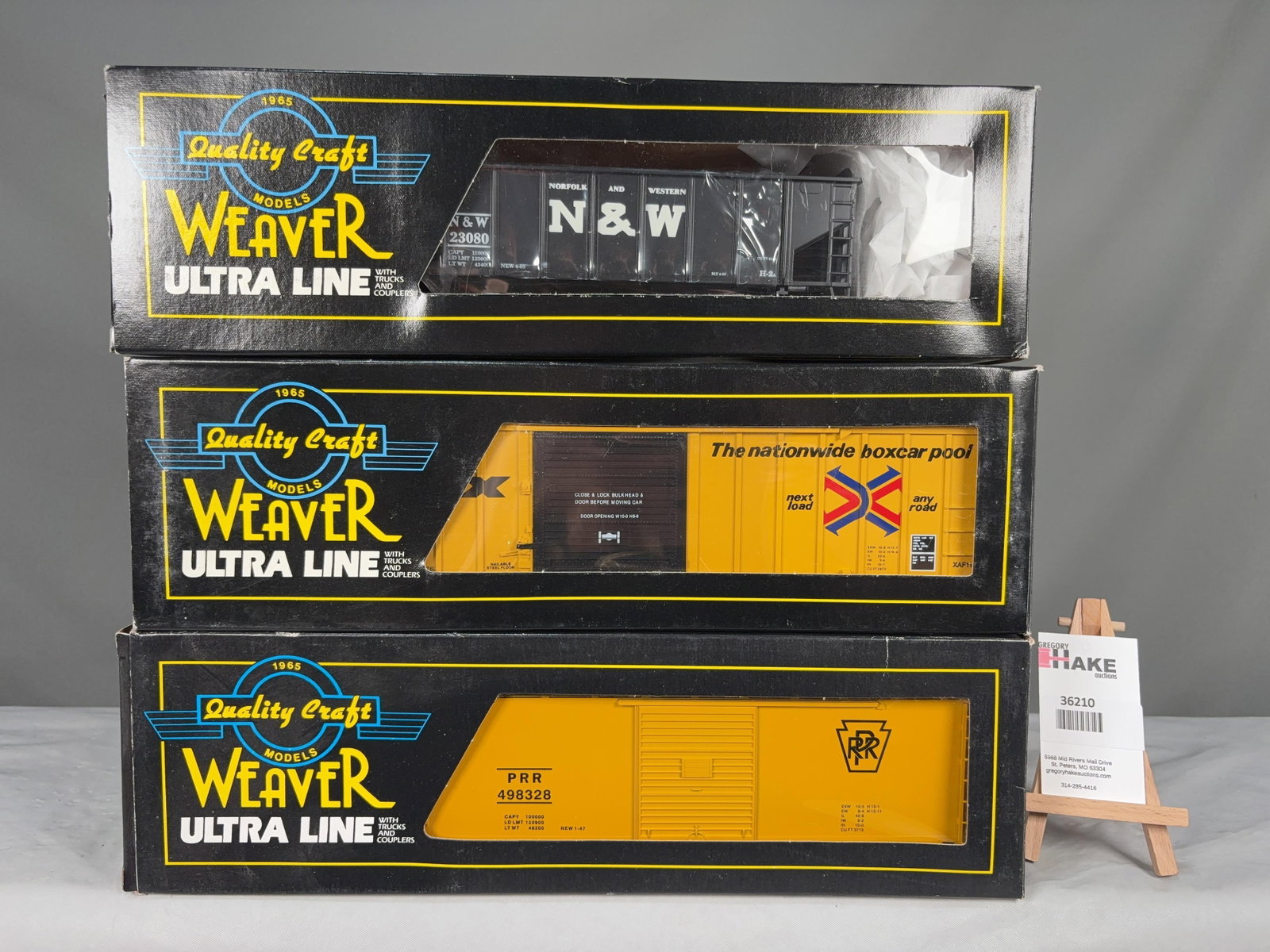 Weaver Set of 3 Cars 23080, 12299 and 498328 w/OB's - 2