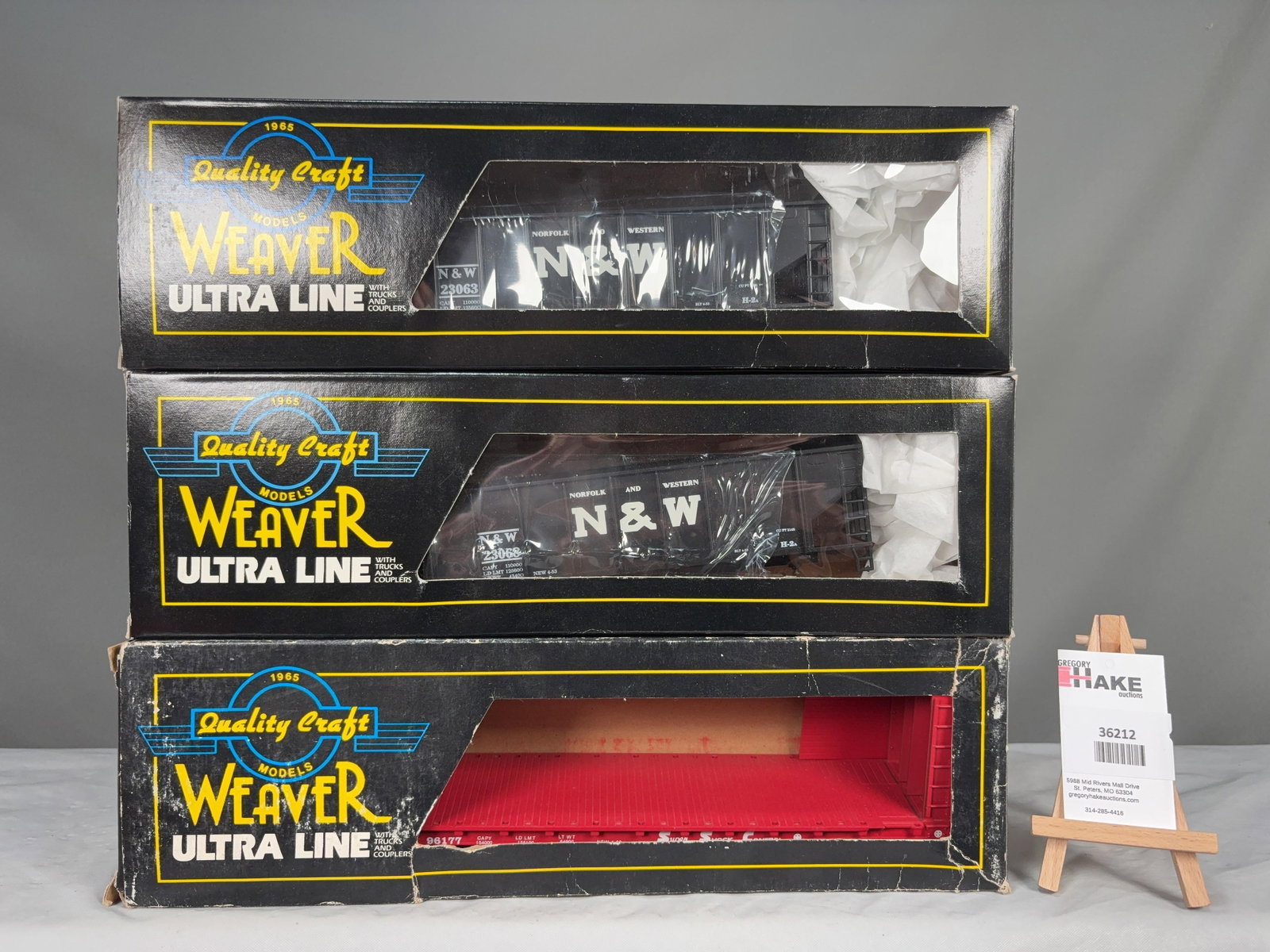 Weaver Set of 3 Cars 3-Rail 23063, 23068, 96177 w/OB's - 2
