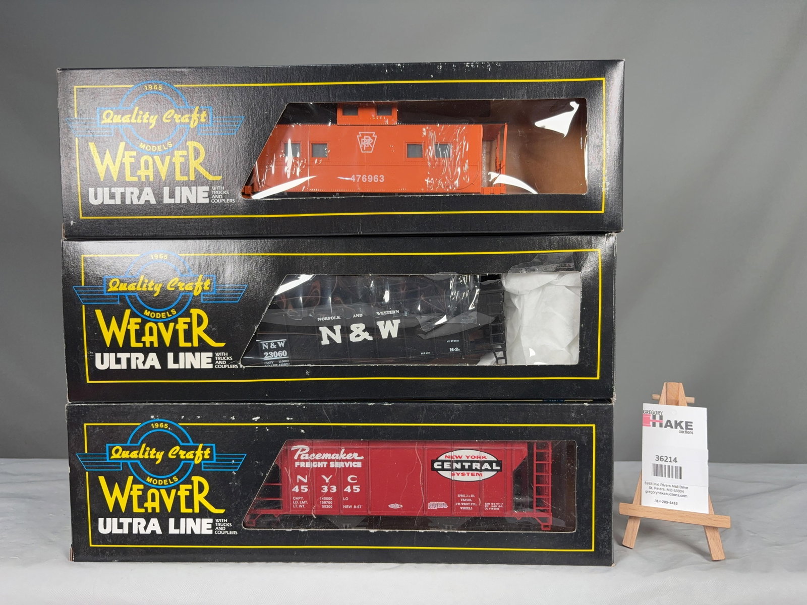 Weaver Set of 3 cars w/OB's - 2