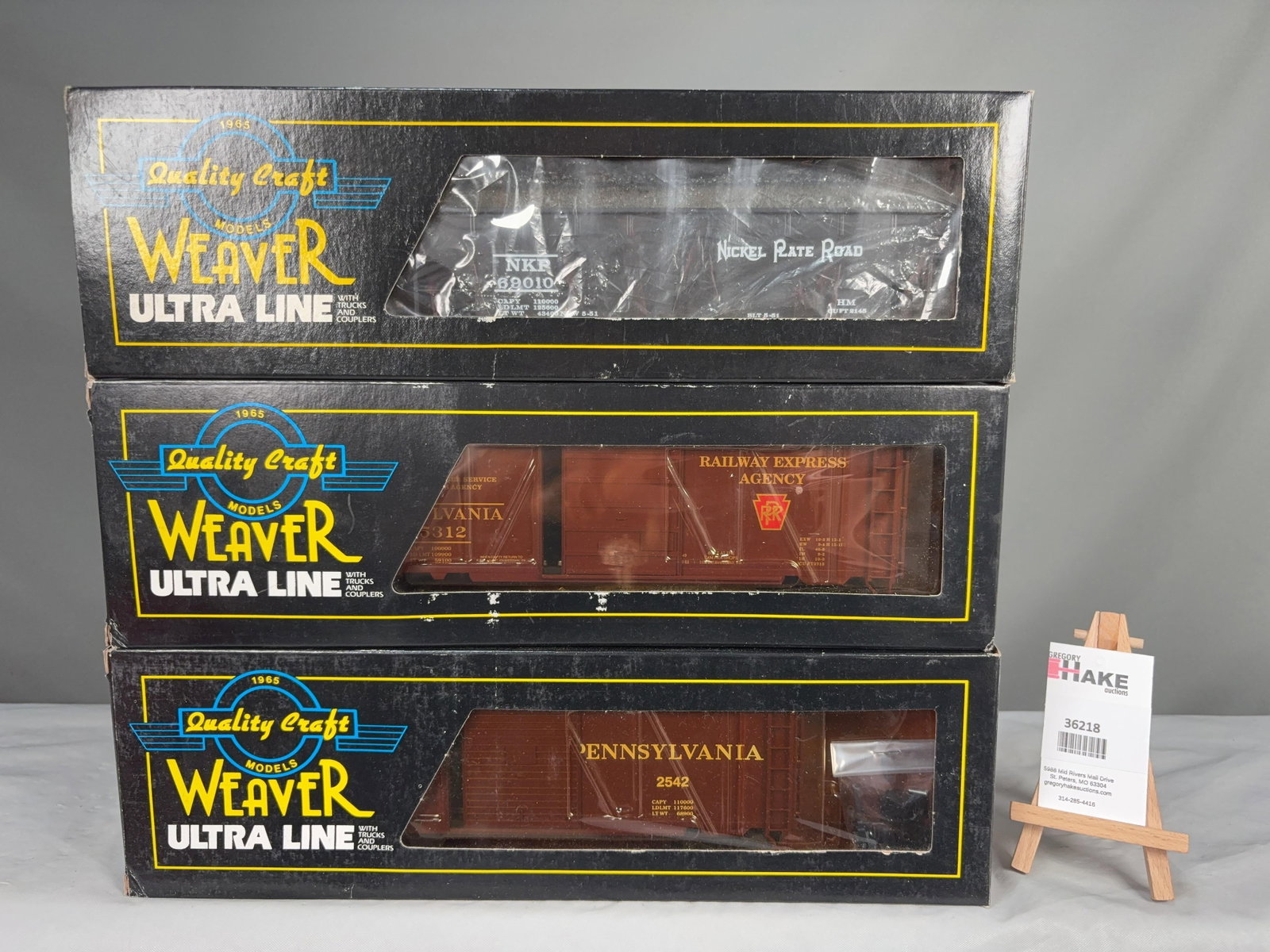 Weaver Set of 3 cars w/OB's - 2