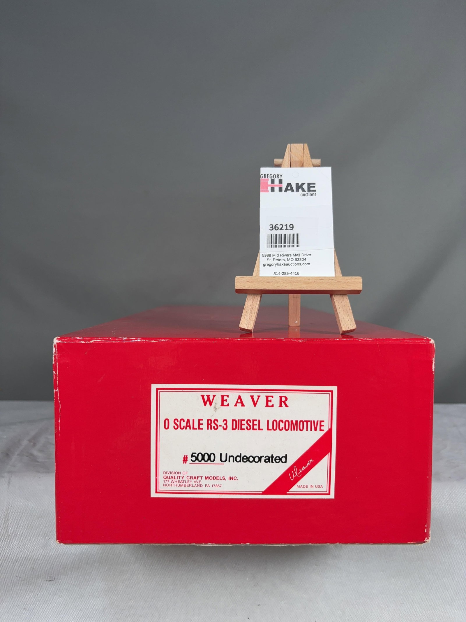 Weaver O Scale RS-3 Diesel Locomotive Undecorated 5000 w/OB: Weaver O Scale RS-3 Diesel Locomotive Undecorated 5000 w/OB, C8 Size 19x9x5