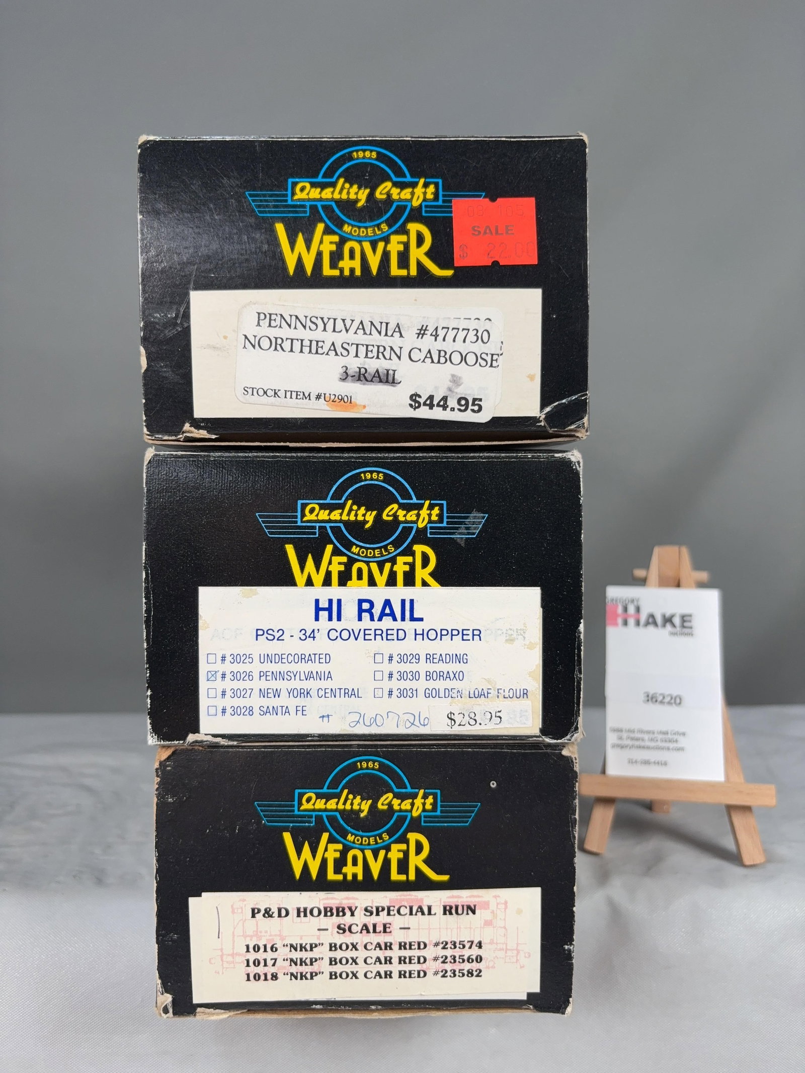 Weaver Set of 3 cars w/OB's (1 of 2)