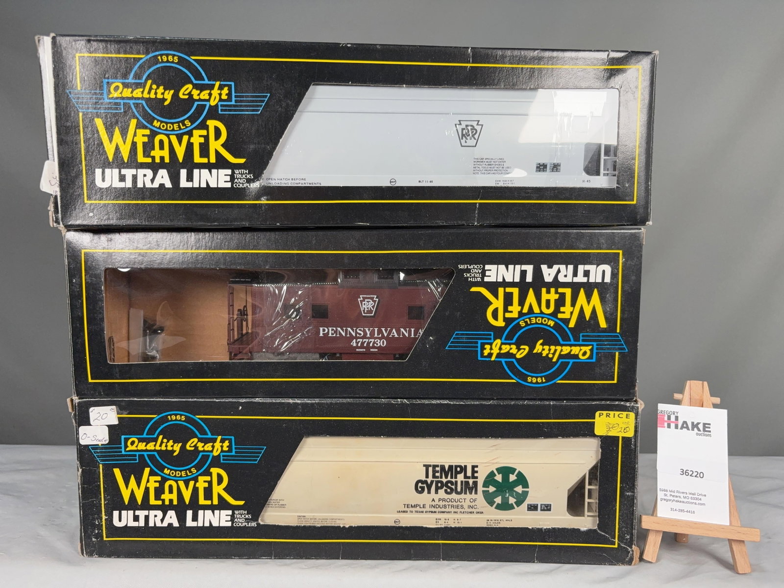 Weaver Set of 3 cars w/OB's - 2