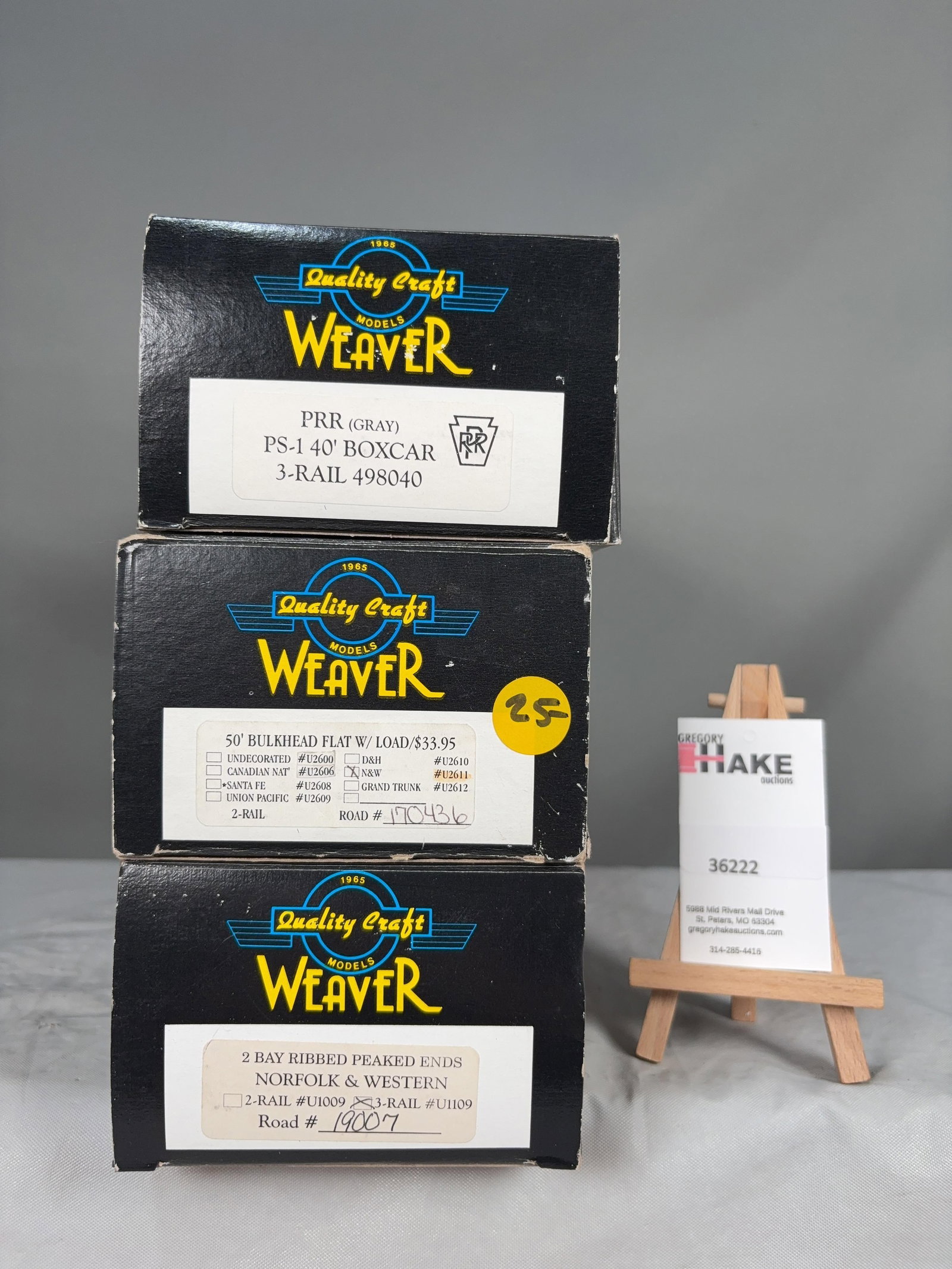 Weaver Set of 3 cars w/OB's (1 of 2)