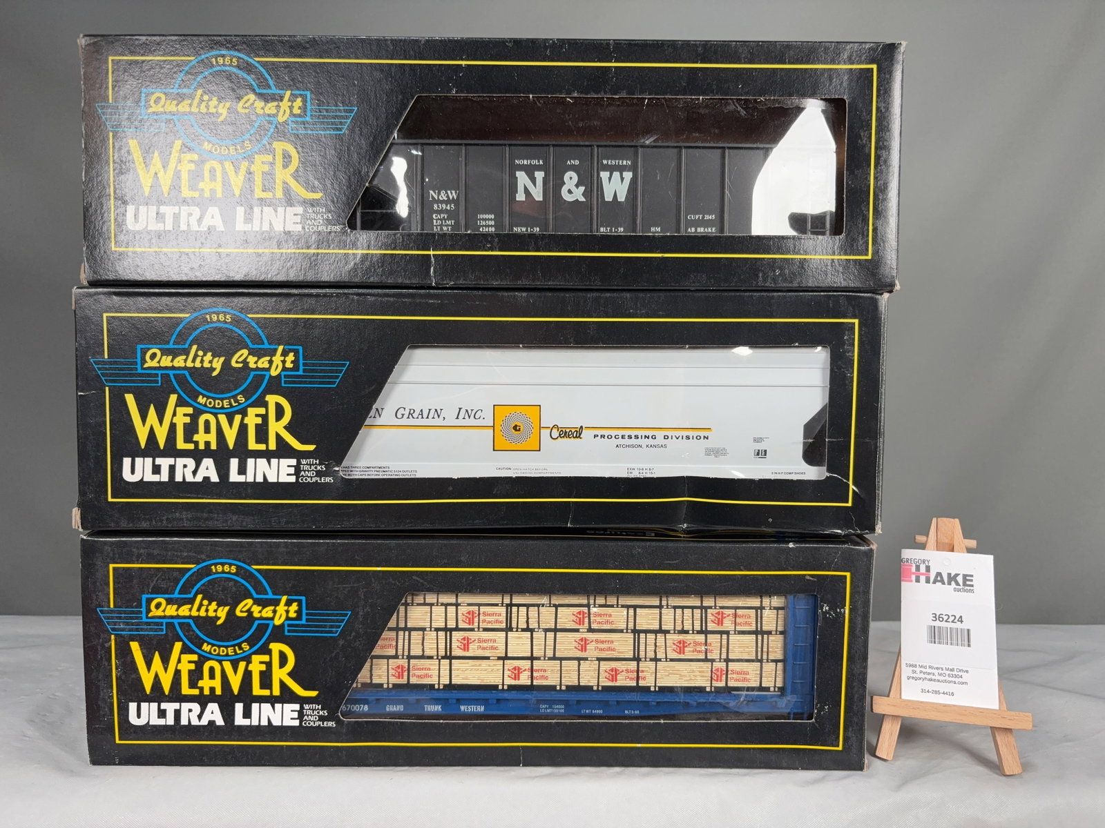Weaver Set of 3 cars w/OB's - 2