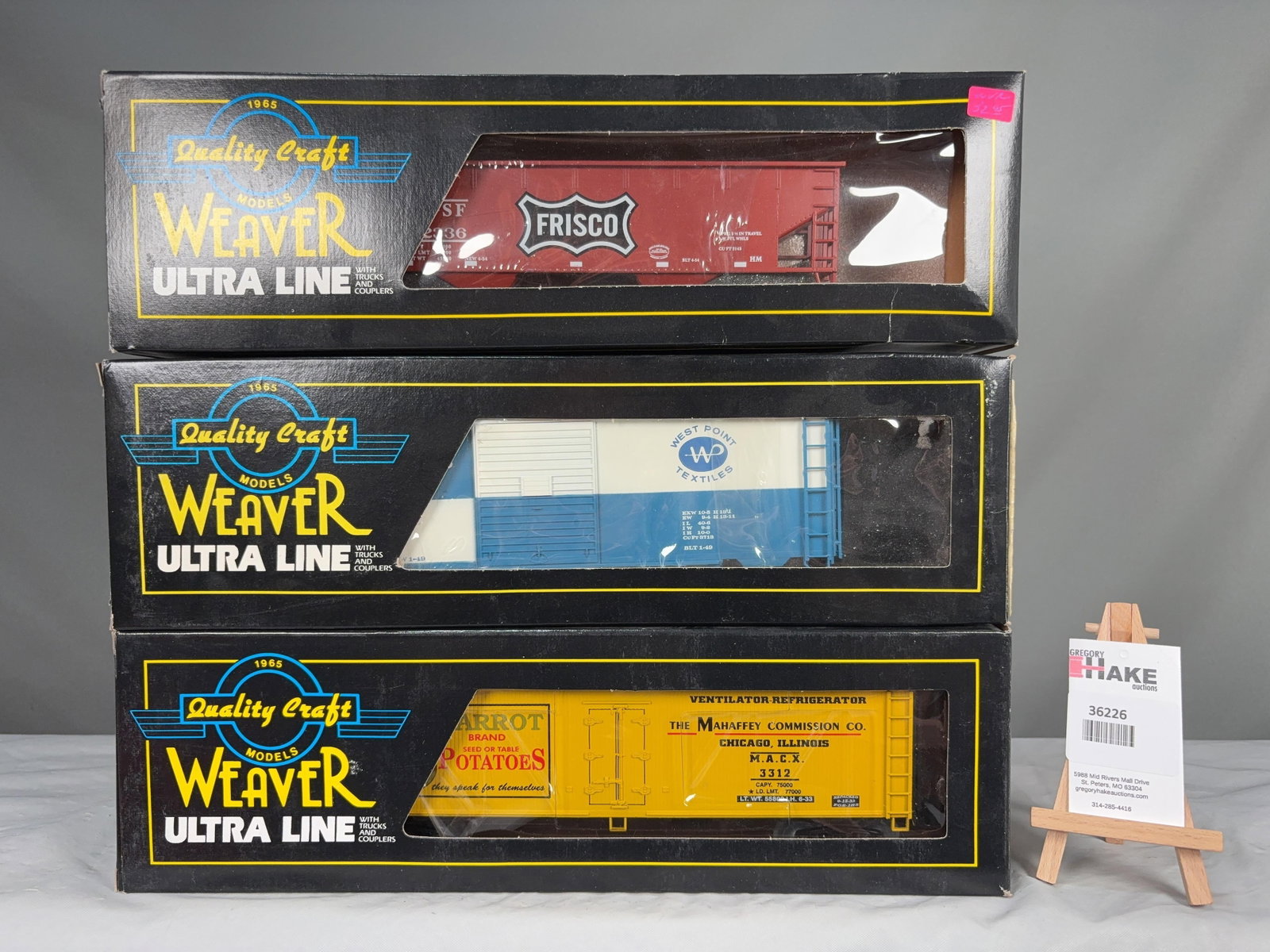 Weaver Set of 3 cars w/OB's - 2