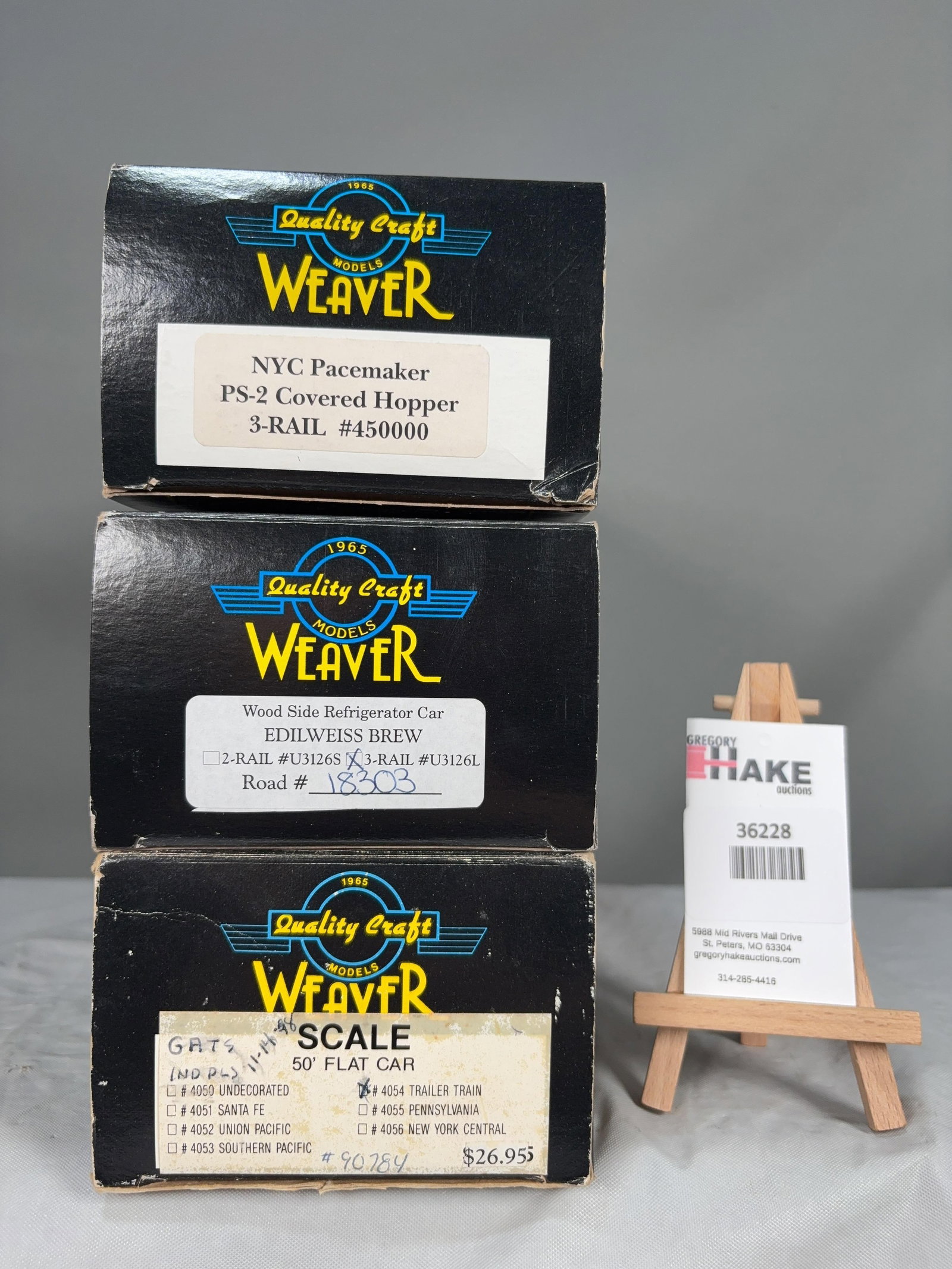 Weaver Set of 3 cars w/OB's (1 of 2)