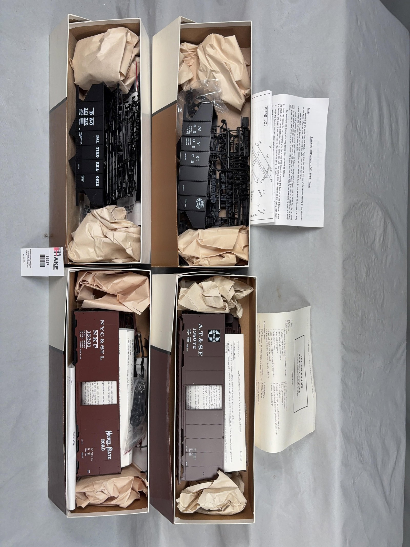 InterMountain Railway Company Set of 4 O Scale w/OB's - 2