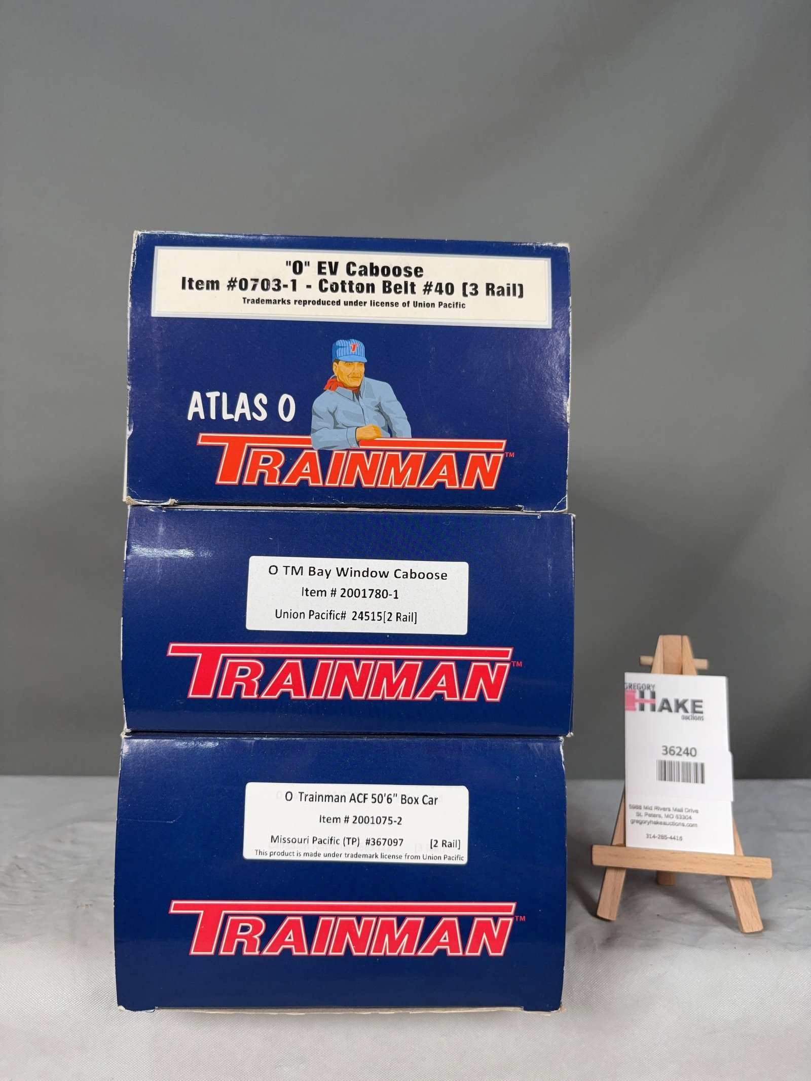 3 Atlas O Scale Cars w/OB's (1 of 2)