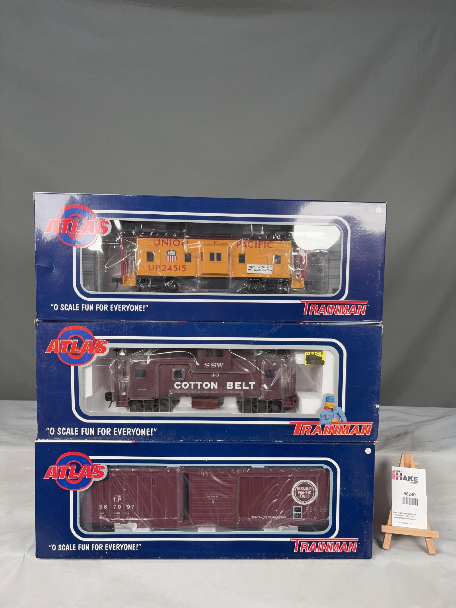 3 Atlas O Scale Cars w/OB's - 2