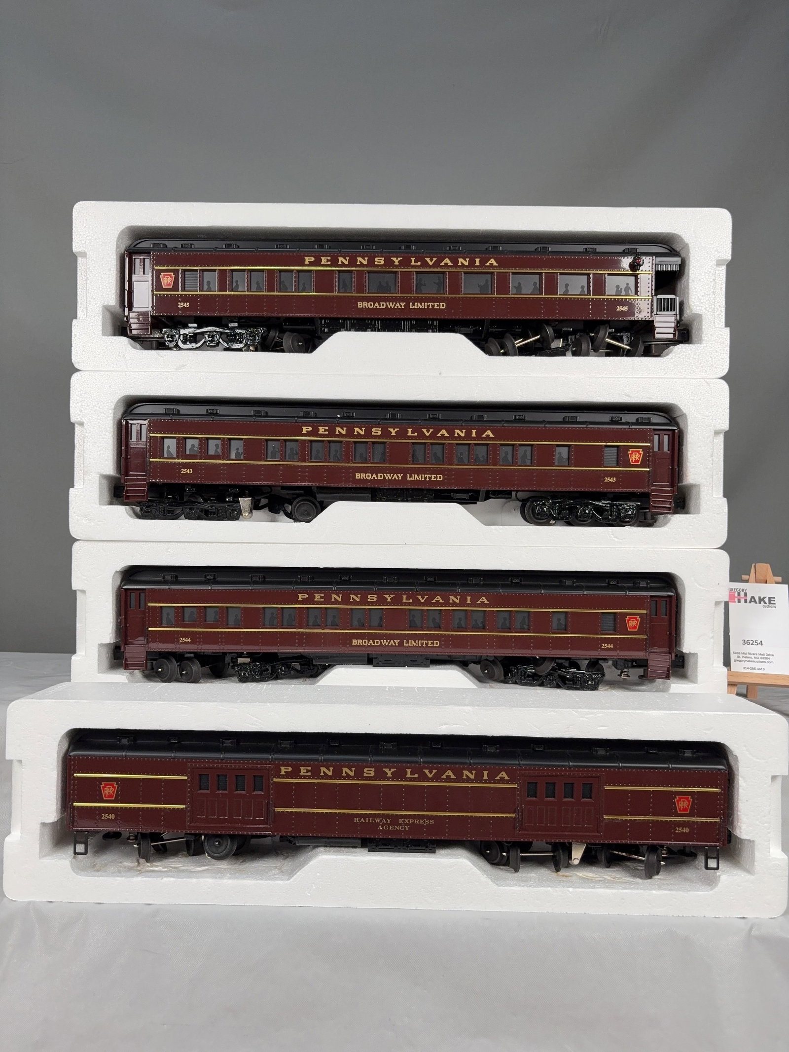 Williams PRR Tuscan 72 ft. Scale Madison Set 724 w/OB - 2