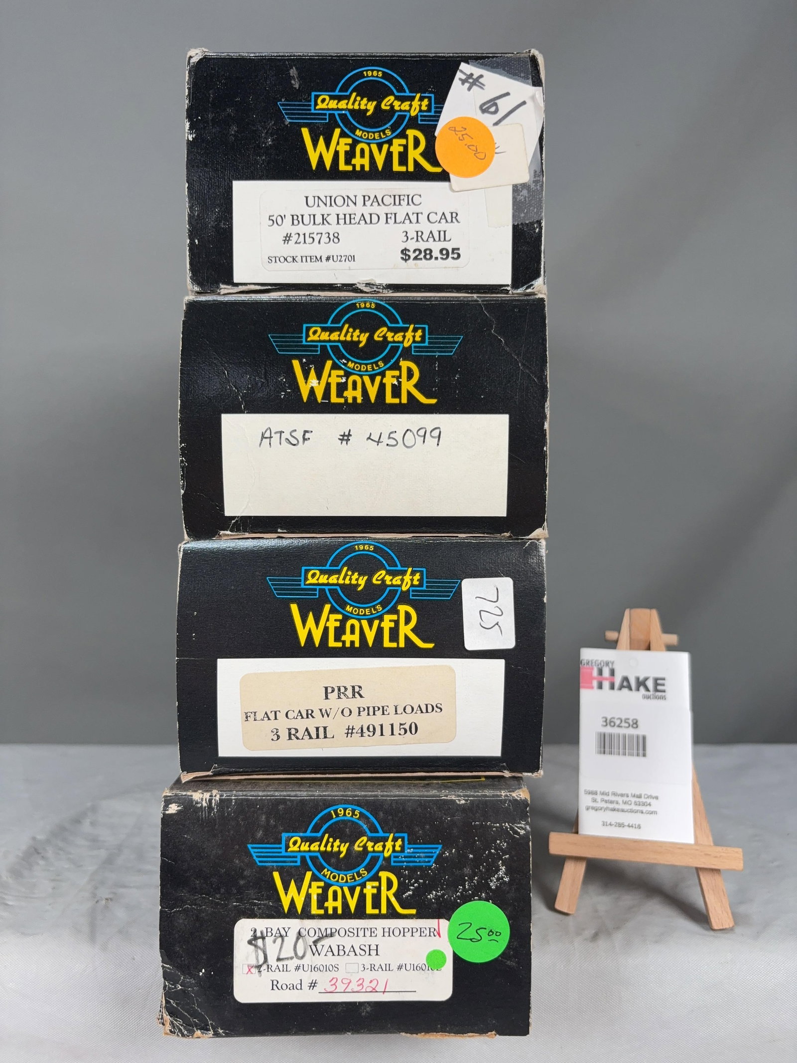 4 Weaver Cars w/OB's (1 of 2)