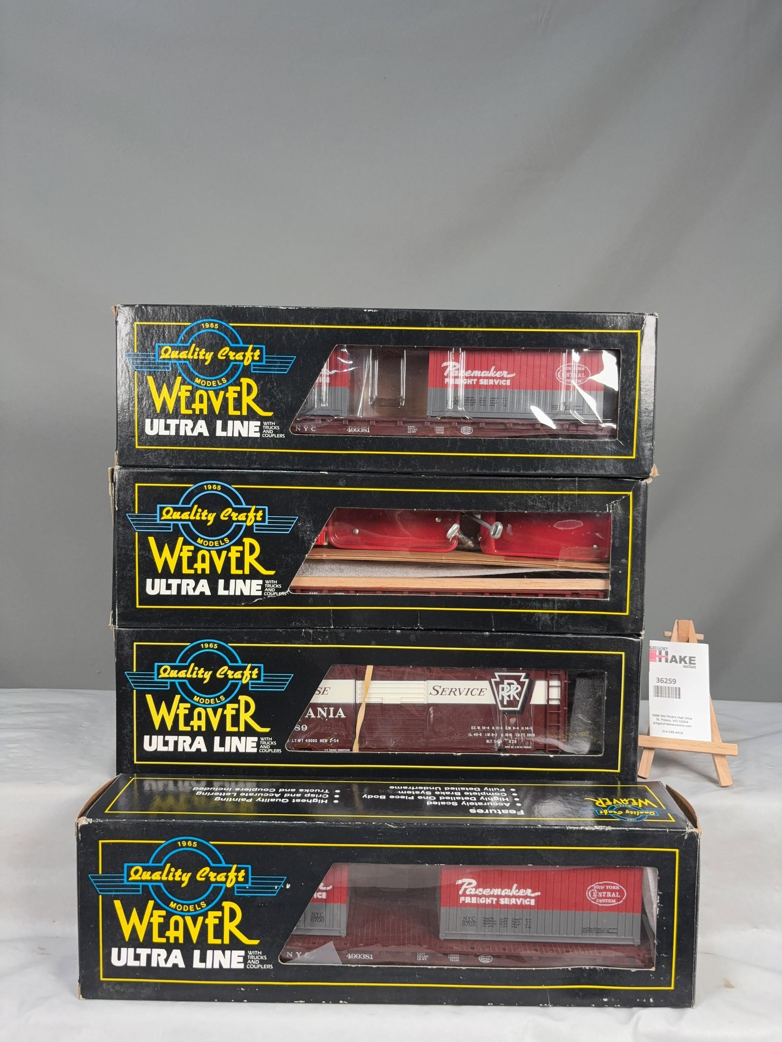 4 Weaver Cars w/OB's - 2