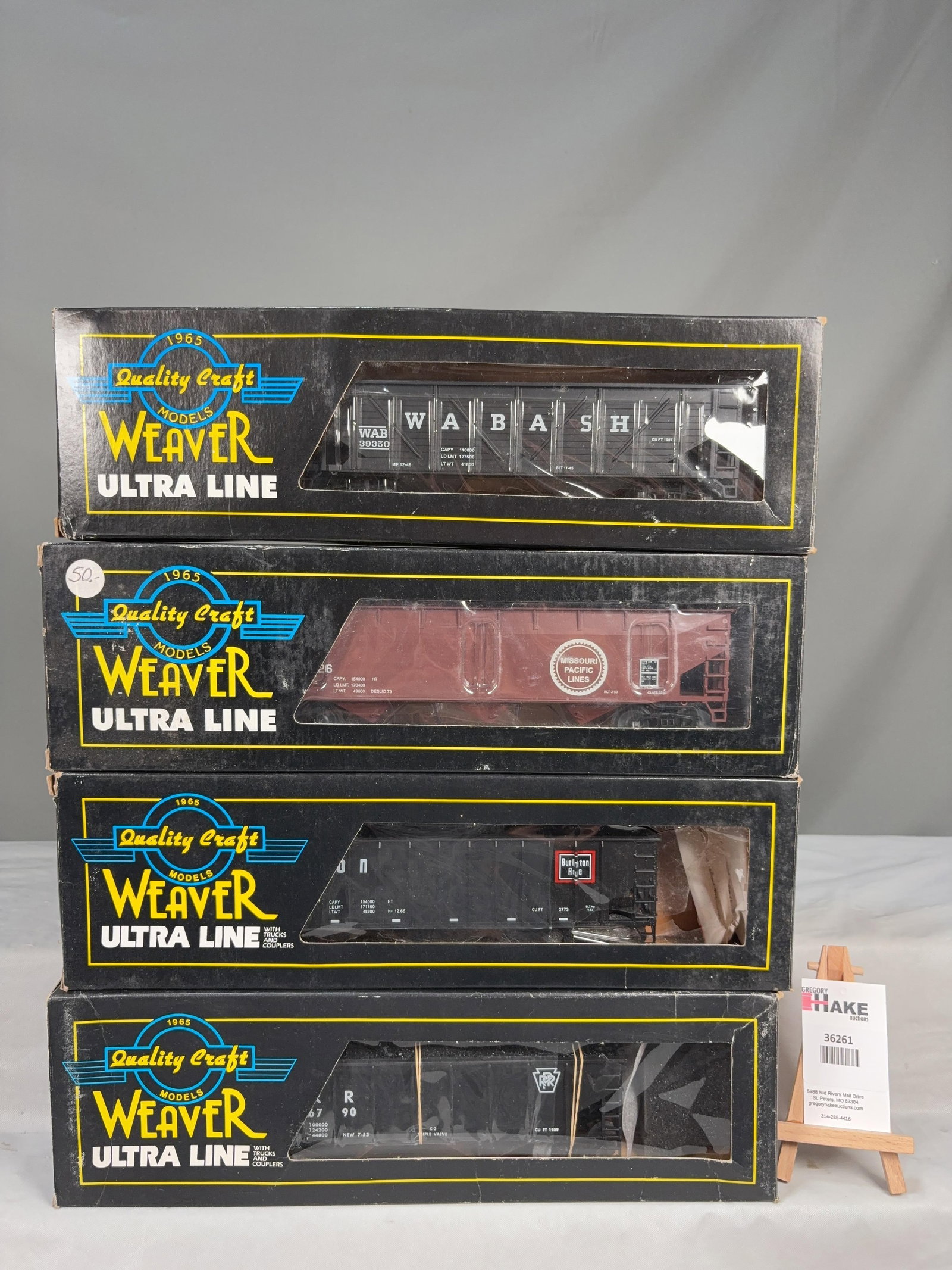 4 Weaver Cars w/OB's - 2