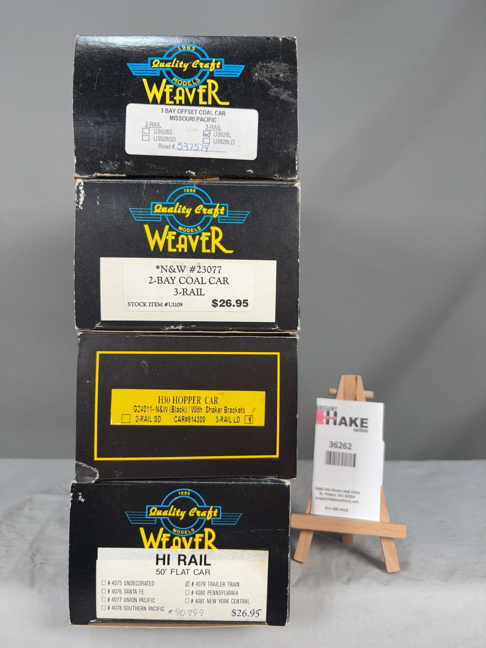 4 Weaver Cars w/OB's (1 of 2)