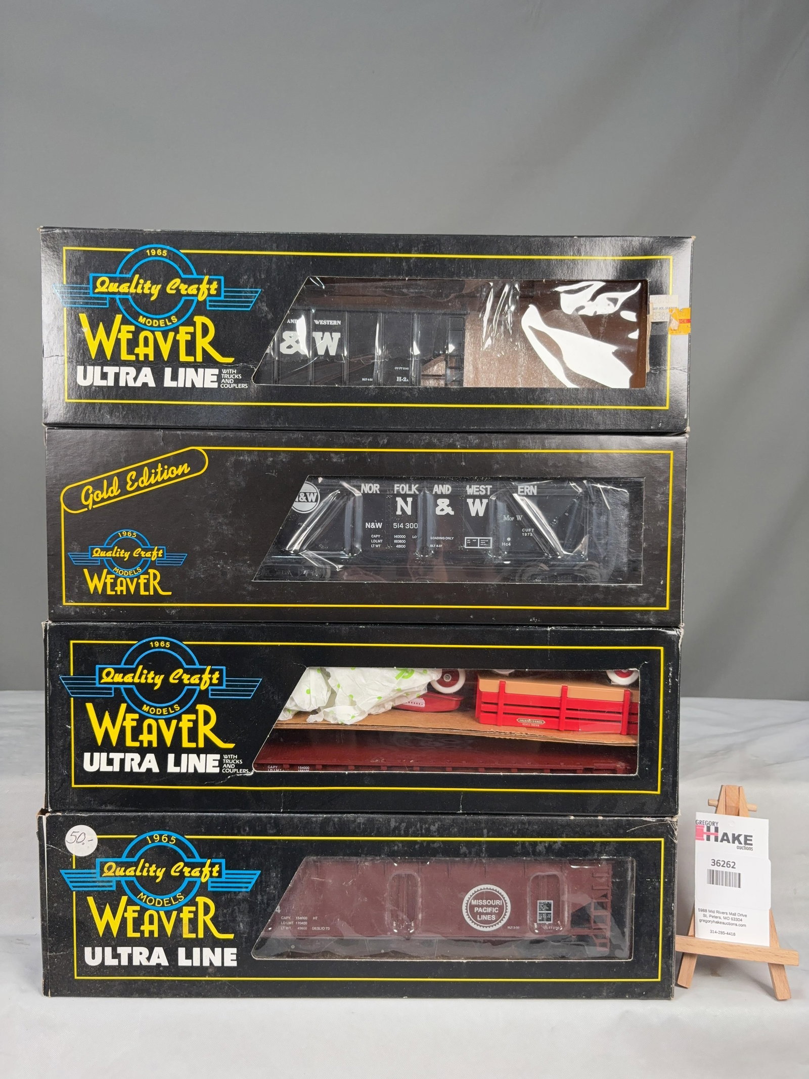 4 Weaver Cars w/OB's - 2