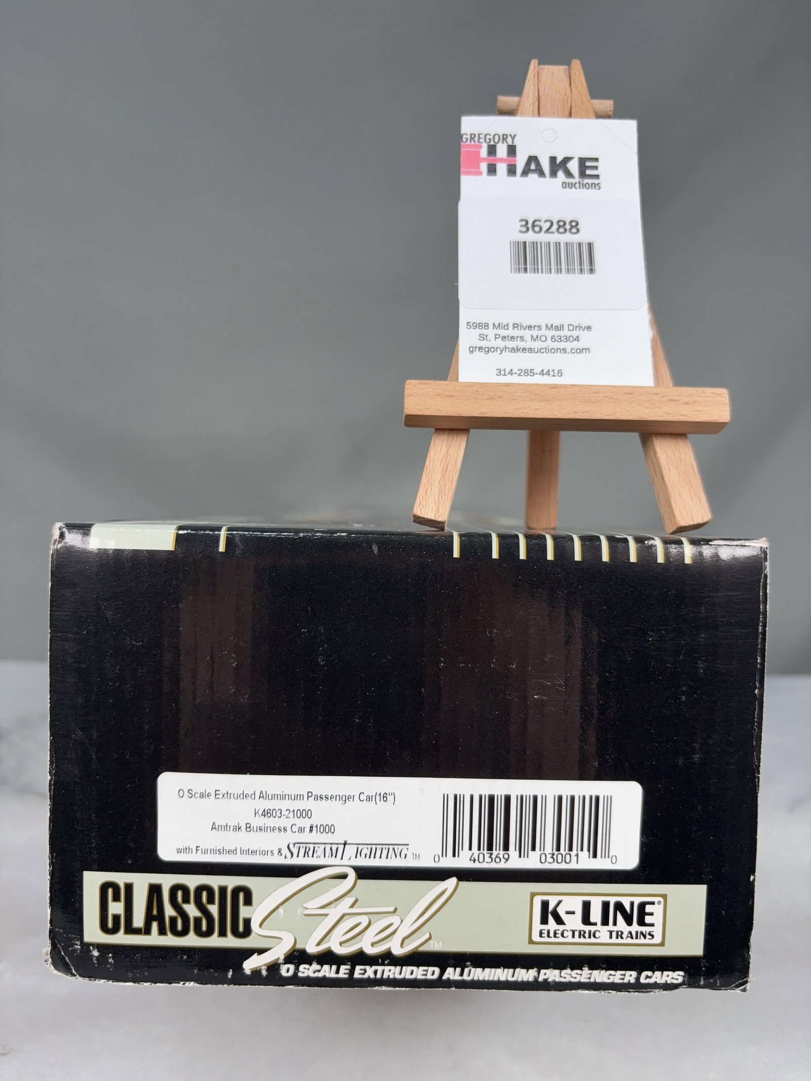 K-Line O Scale Extended Aluminum Passenger Car K4603-21000 Amtrak Business Car w/OB: K-Line O Scale Extended Aluminum Passenger Car K4603-21000 Amtrak Business Car w/OB, C8. � Size 21x6x4
