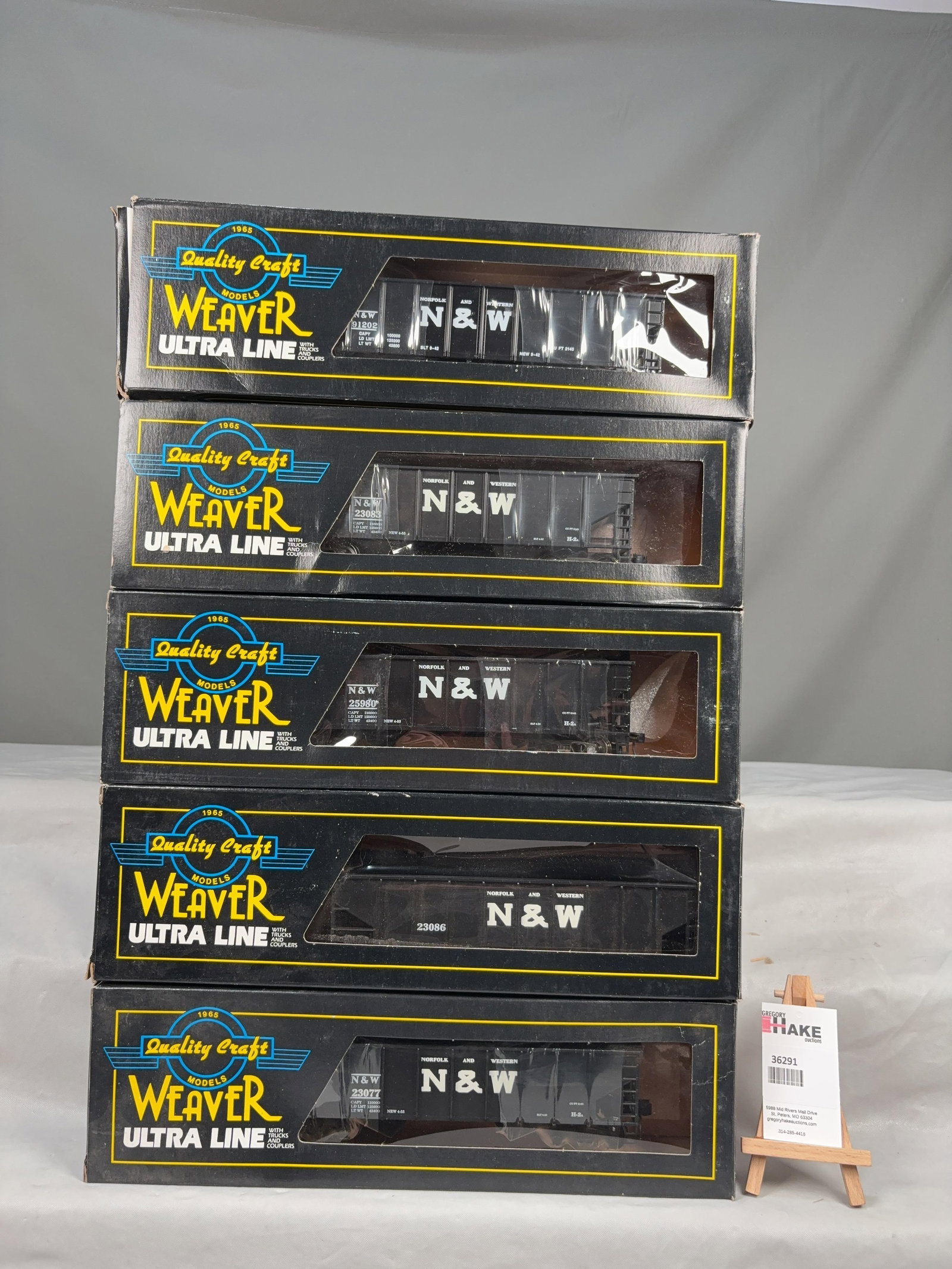 5 Weaver N&W Cars w/OB's - 2