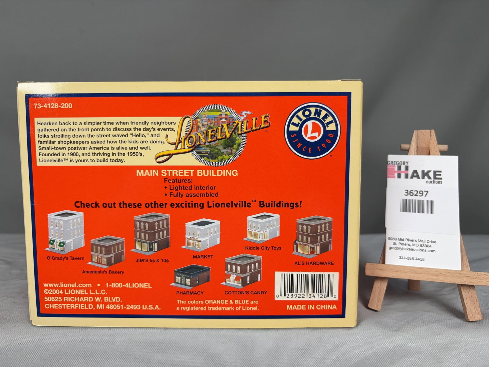 Lionel Lionelville Main Street Building 73-4128-200: Lionel Lionelville Main Street Building 73-4128-200, w/OB C9 � Size 12x8x6