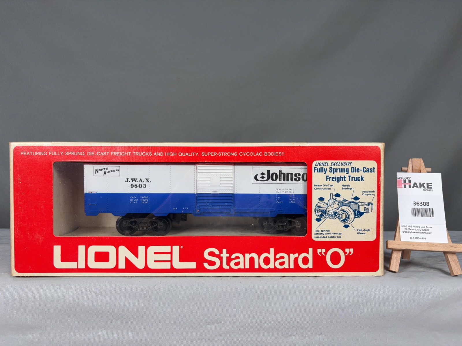 Lionel Johnson Wax Box Car 9803 - 2