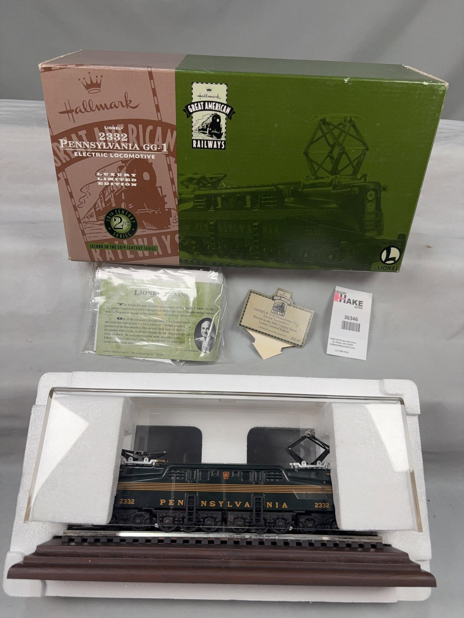 Lionel Hallmark Great American Railways 2332 Pennsylvania GG-1 Electric Locomotive w/OB - 2